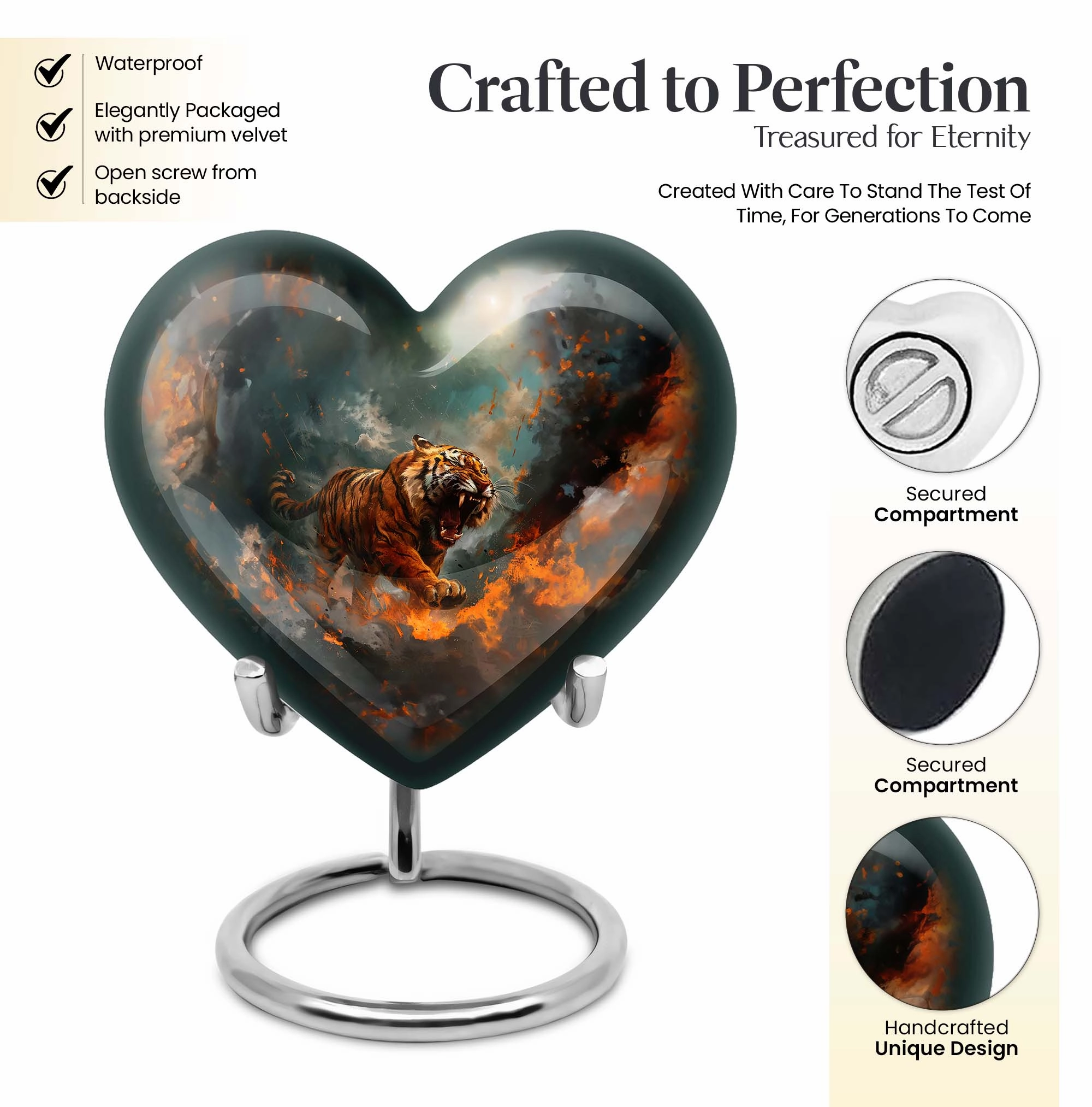 Majesty Tiger Cremation Urn - Lasting Tribute for Adult Male