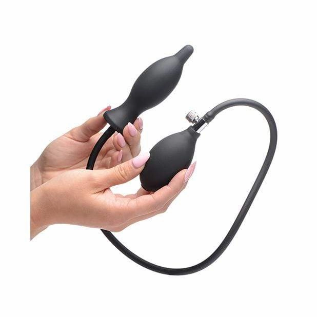 Master Series - Dark Inflator Inflatable Silicone Anal Plug (Black)