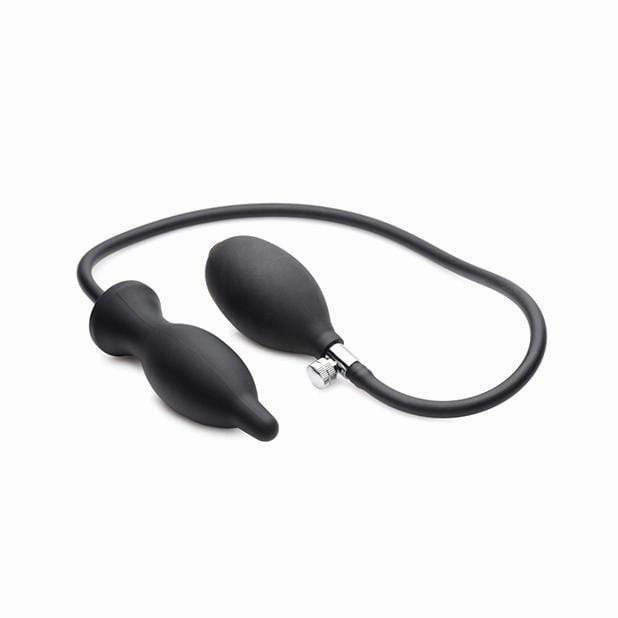 Master Series - Dark Inflator Inflatable Silicone Anal Plug (Black)