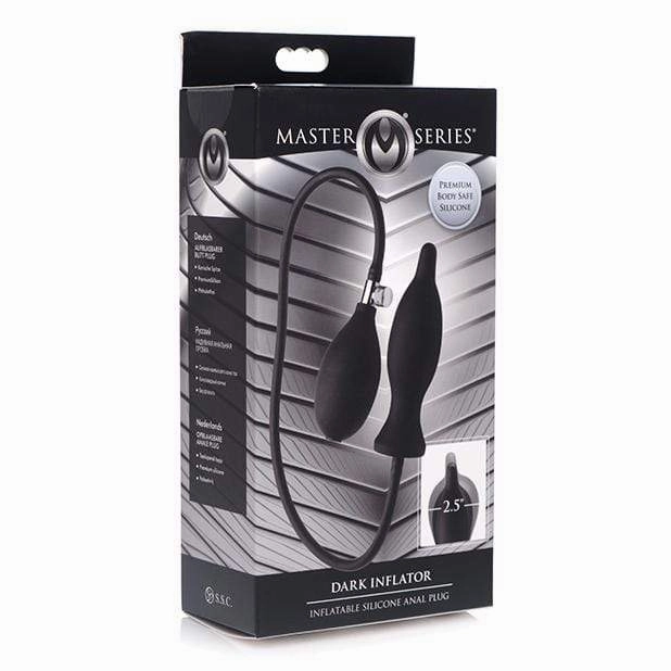 Master Series - Dark Inflator Inflatable Silicone Anal Plug (Black)
