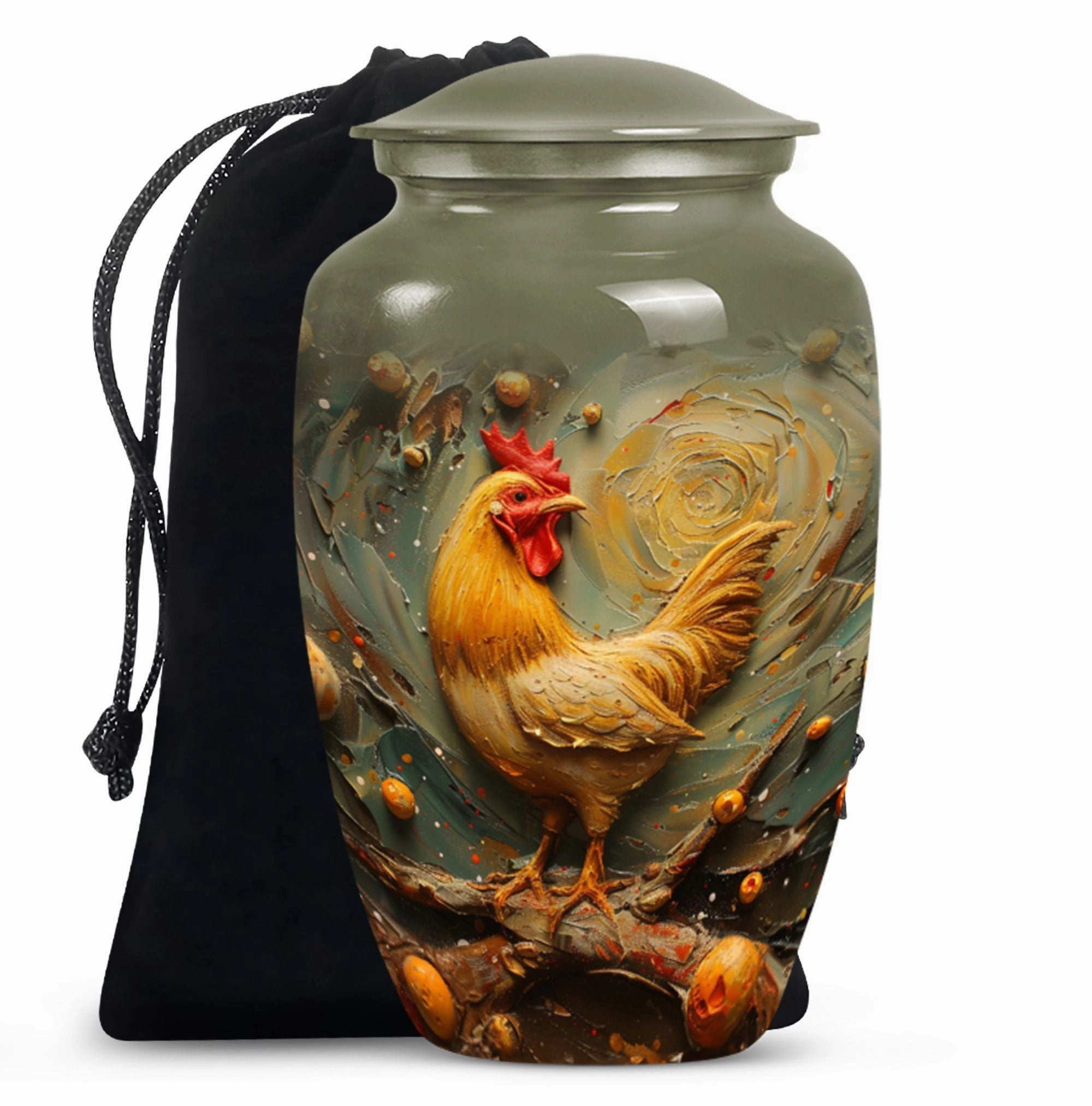 Memorial Farewell Chicken Urn - Suitable for Adult Remains,
