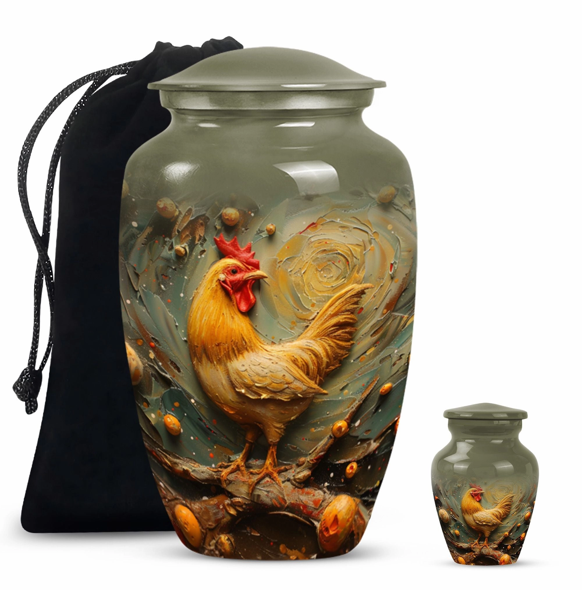 Memorial Farewell Chicken Urn - Suitable for Adult Remains,