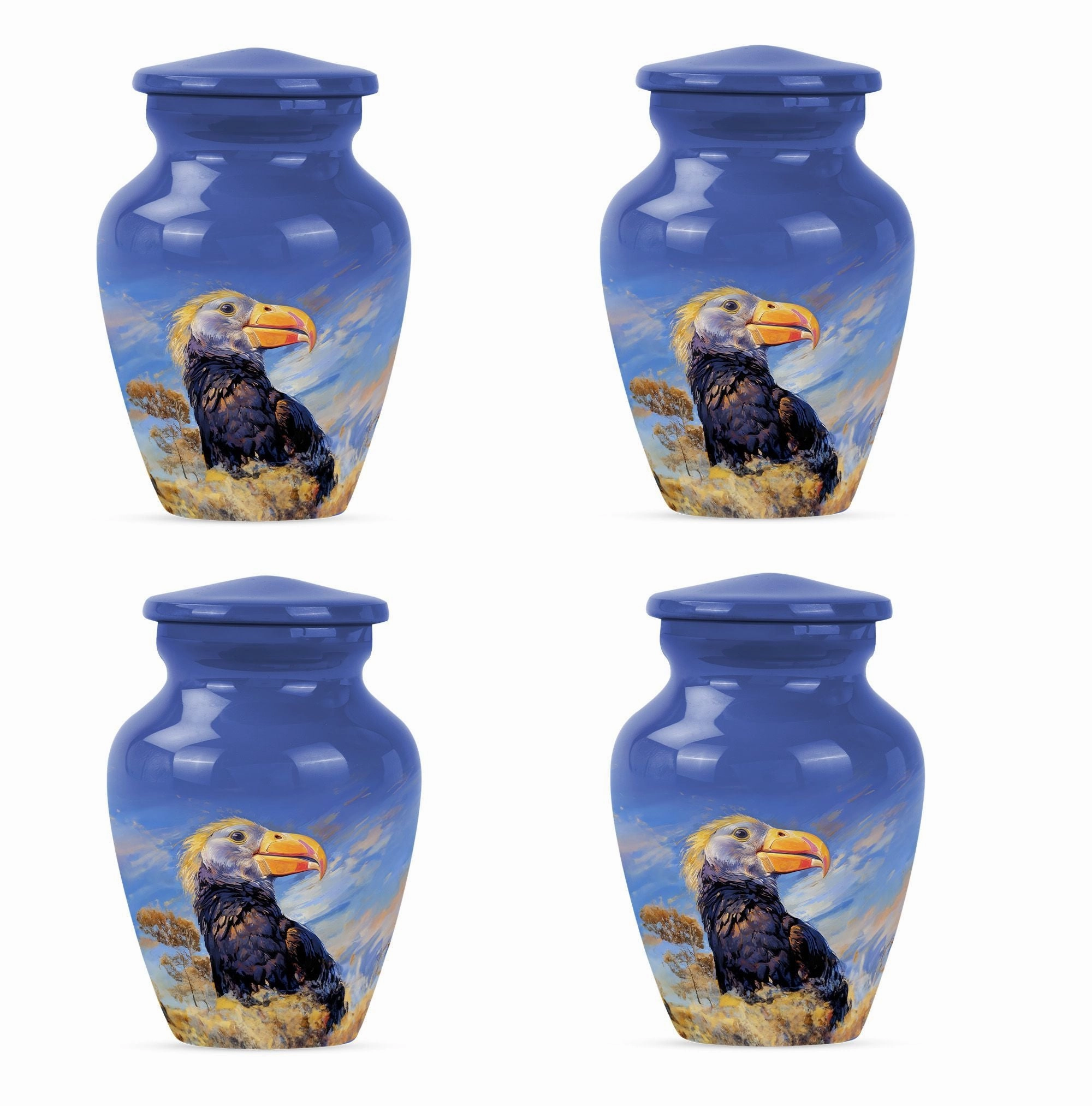 Memorial Puffin Bird Cremation Urn: Container For Human Ashes