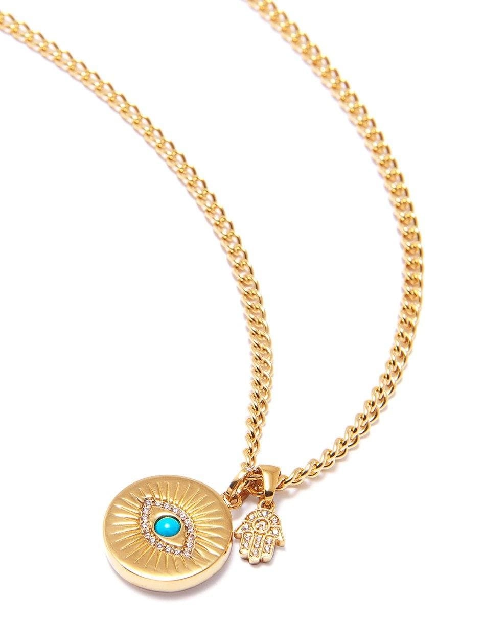 Men's Evil Eye and Hamsa Hand Necklace