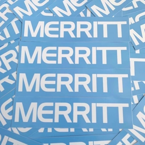 Merritt Frame Sticker - Tarheel Blue