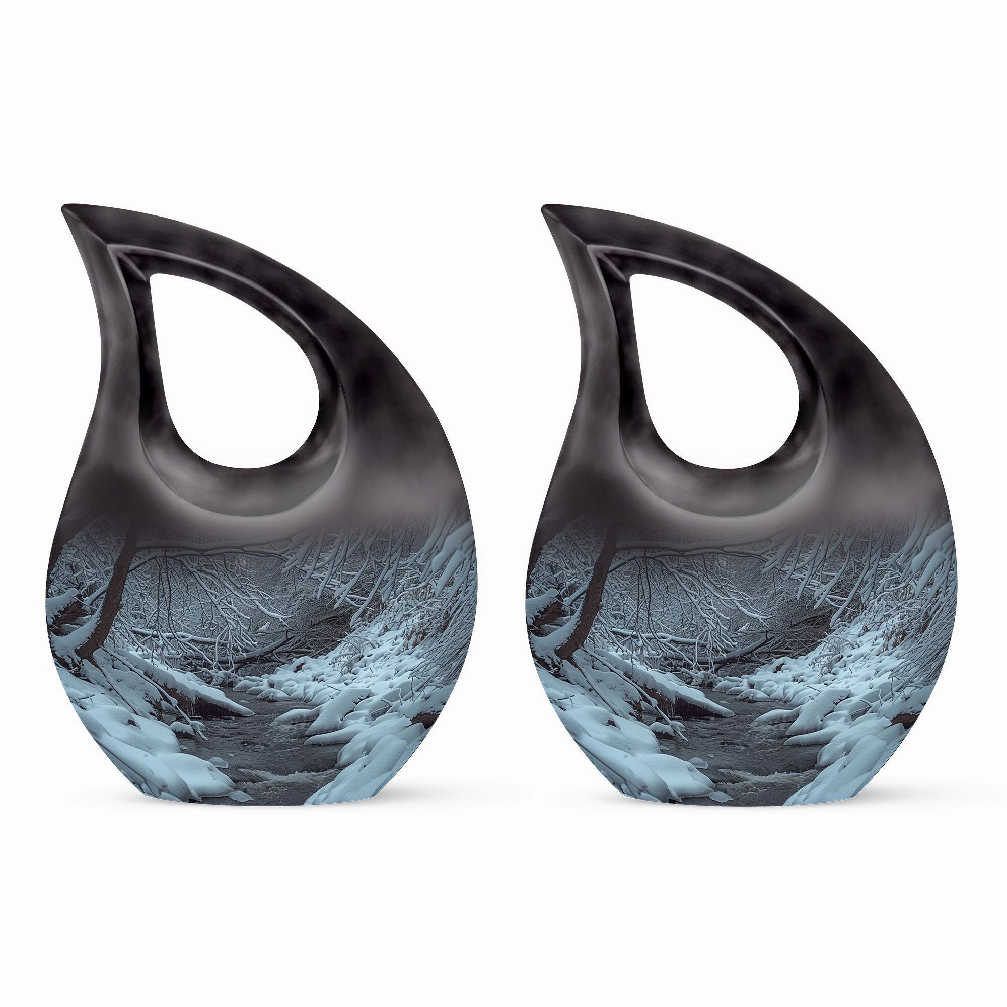 Mountains Urn :  Container For Cremated Adult Human Ashes