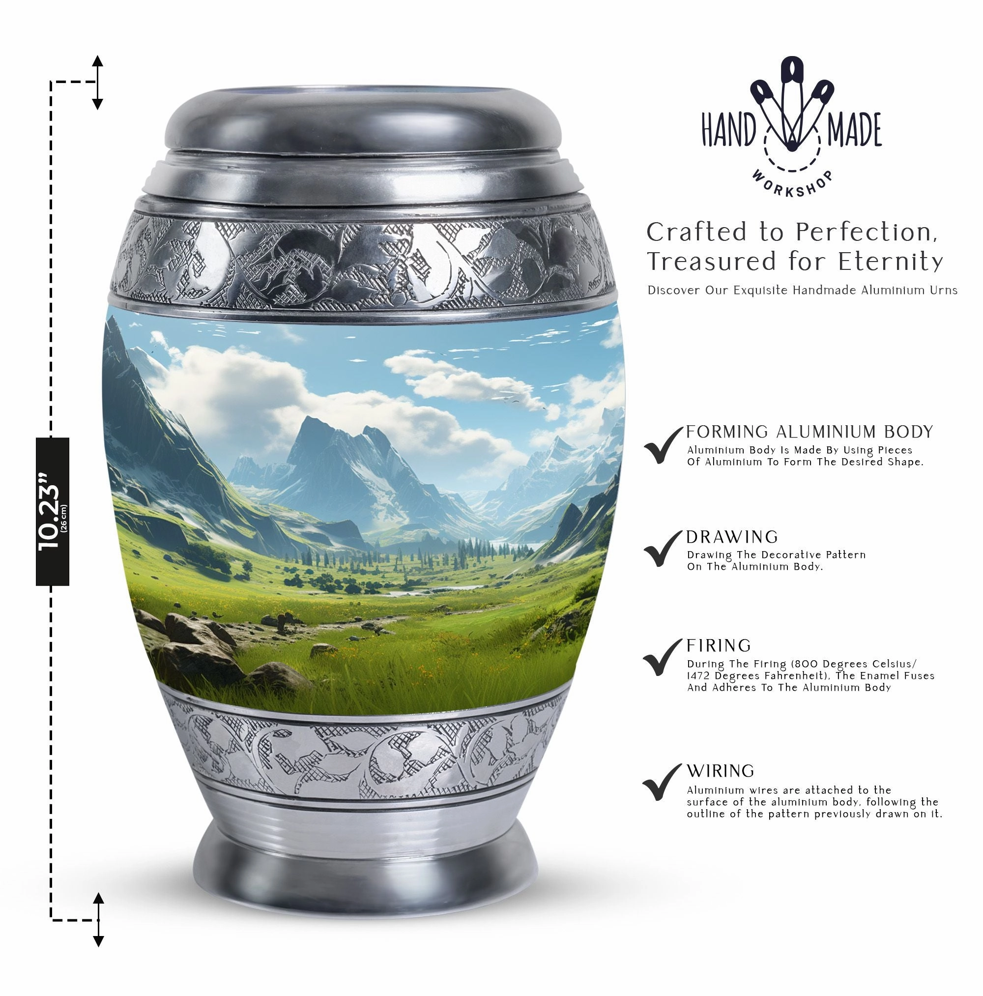 Ocean Waves Elegant Burial Urns for Adult Human Ashes