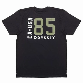 Odyssey Import T-Shirt - Black With Olive Ink