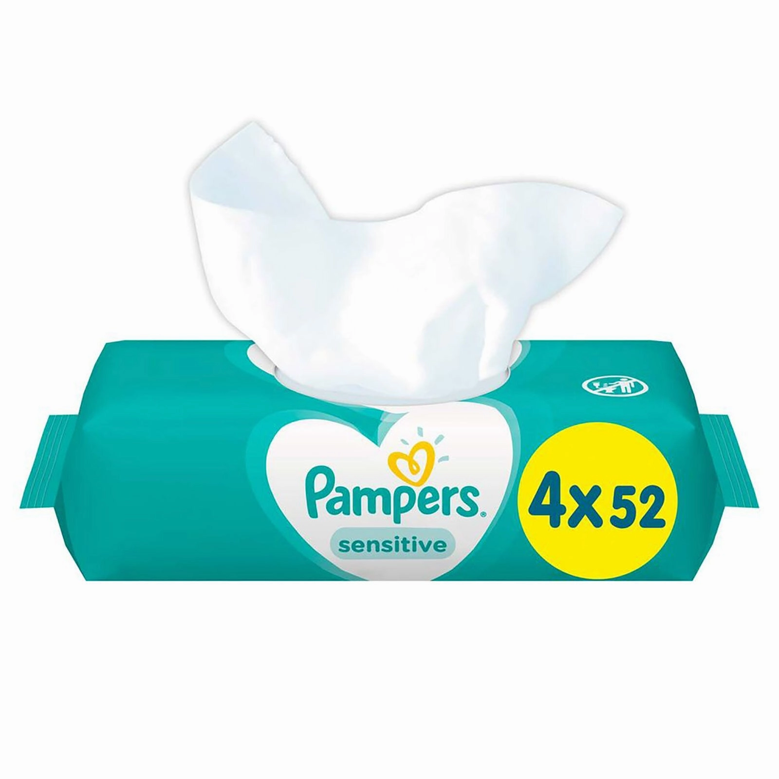Pampers Baby Wipes Sensitive 4x52s
