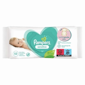Pampers Baby Wipes Sensitive 52s