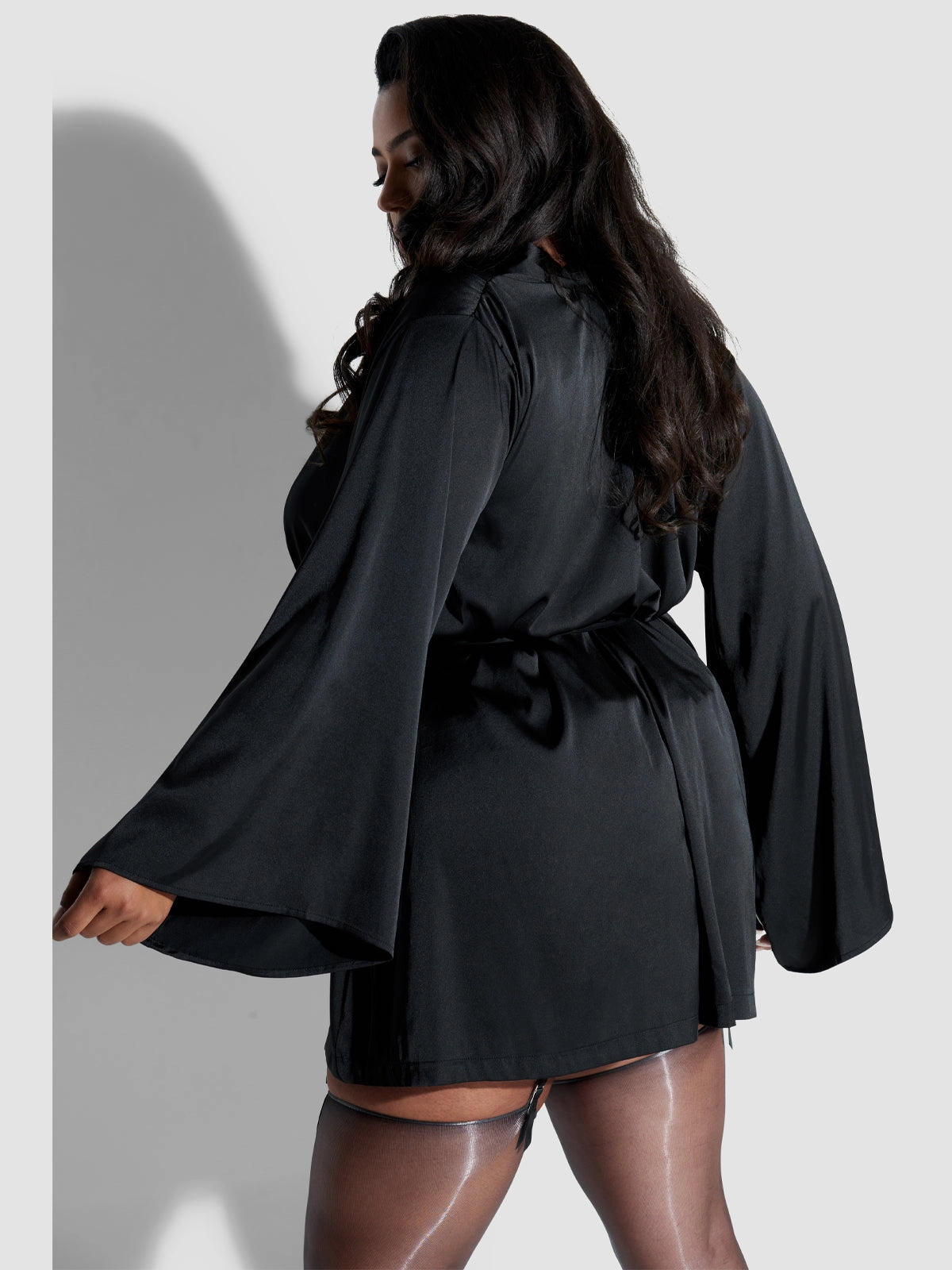 Petra Satin Short Robe