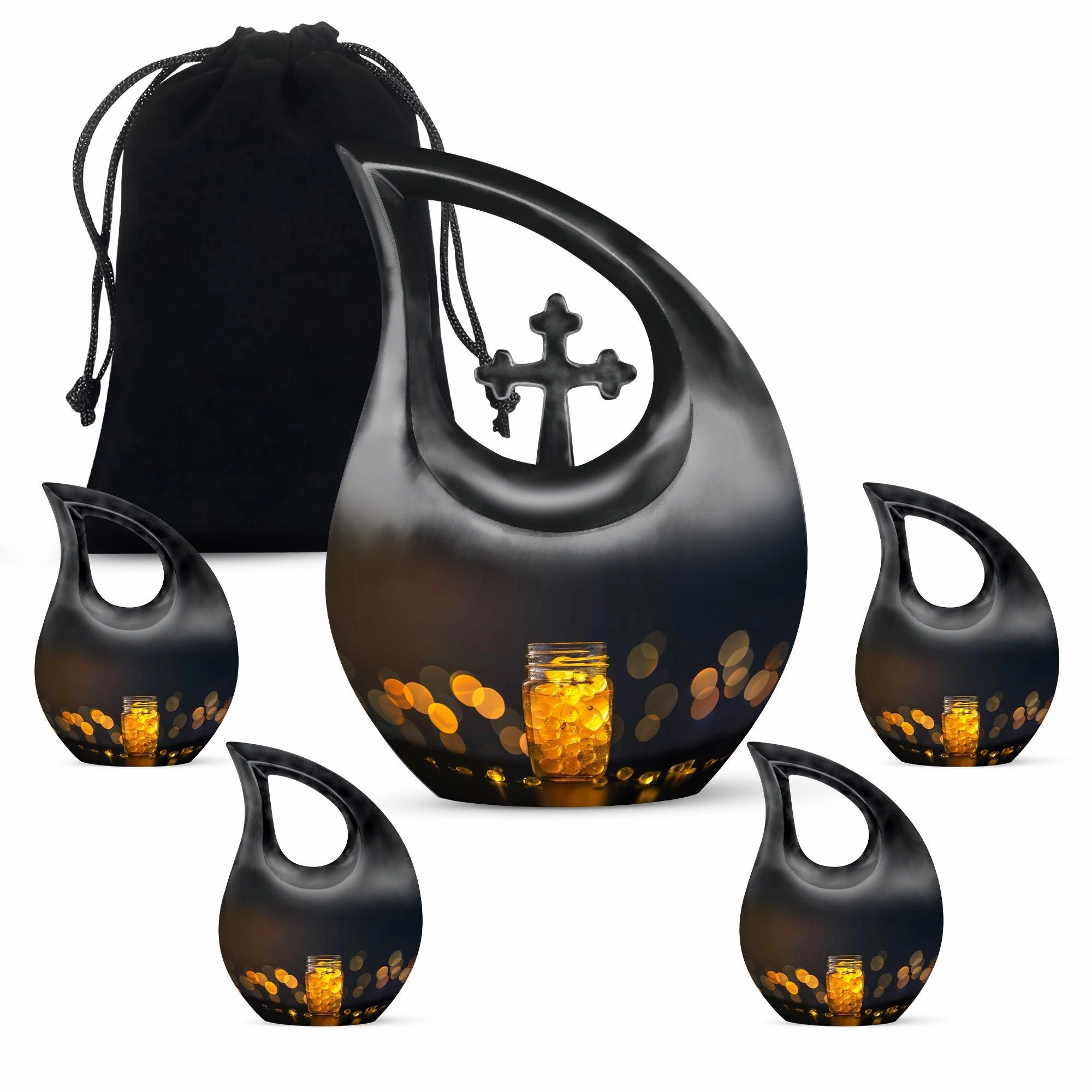 Pot Urn :  Container For Cremated Adult Human Ashes