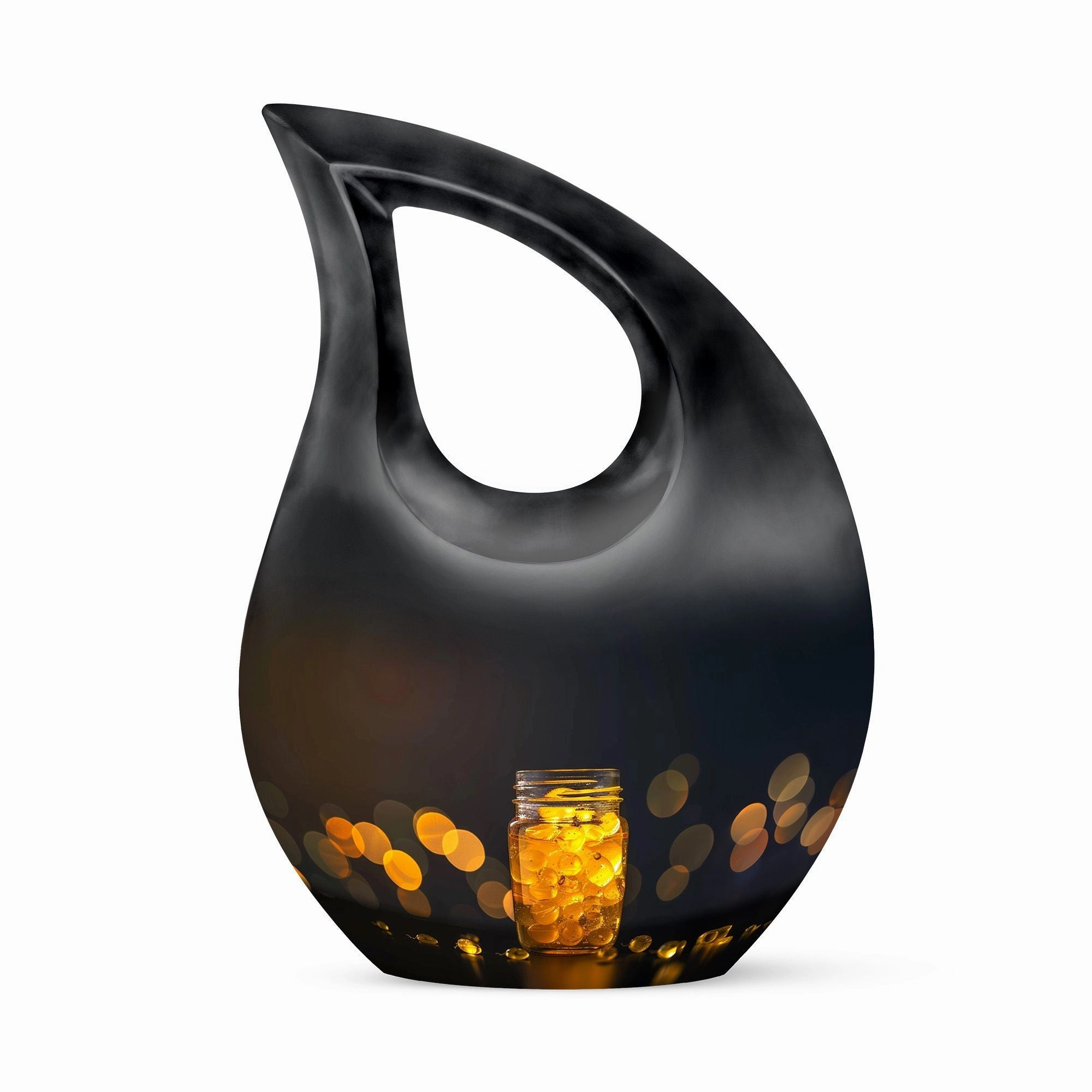 Pot Urn :  Container For Cremated Adult Human Ashes