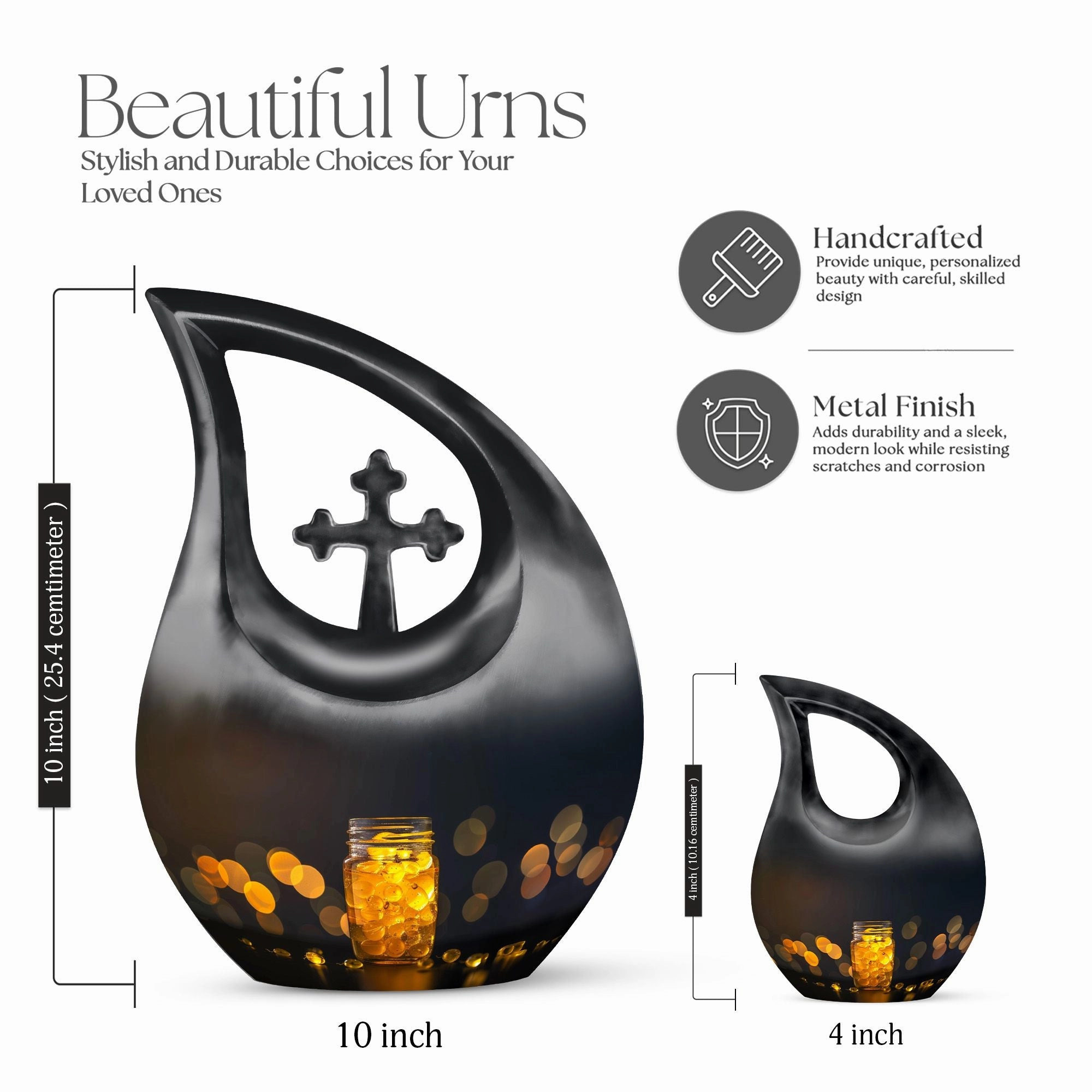 Pot Urn :  Container For Cremated Adult Human Ashes