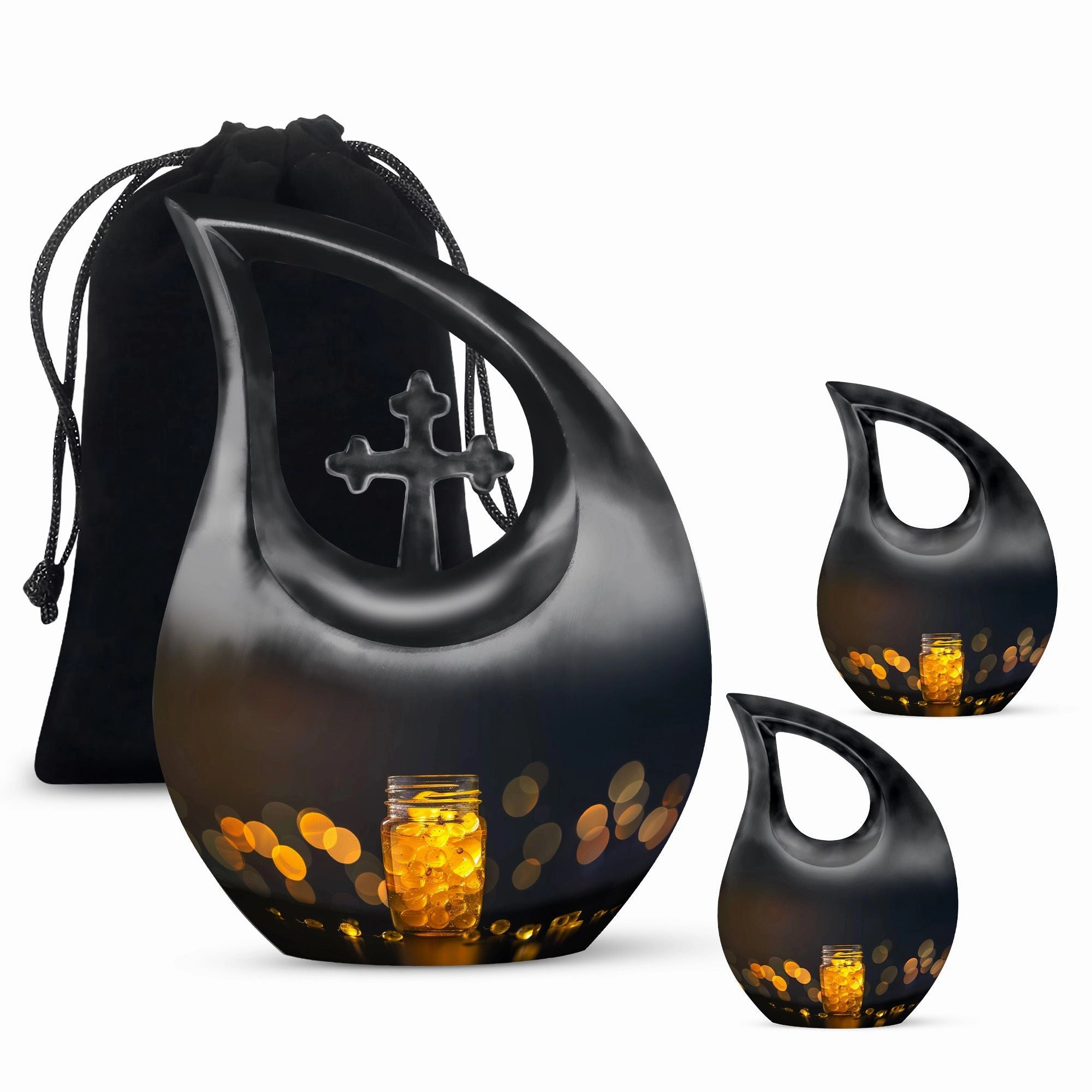 Pot Urn :  Container For Cremated Adult Human Ashes