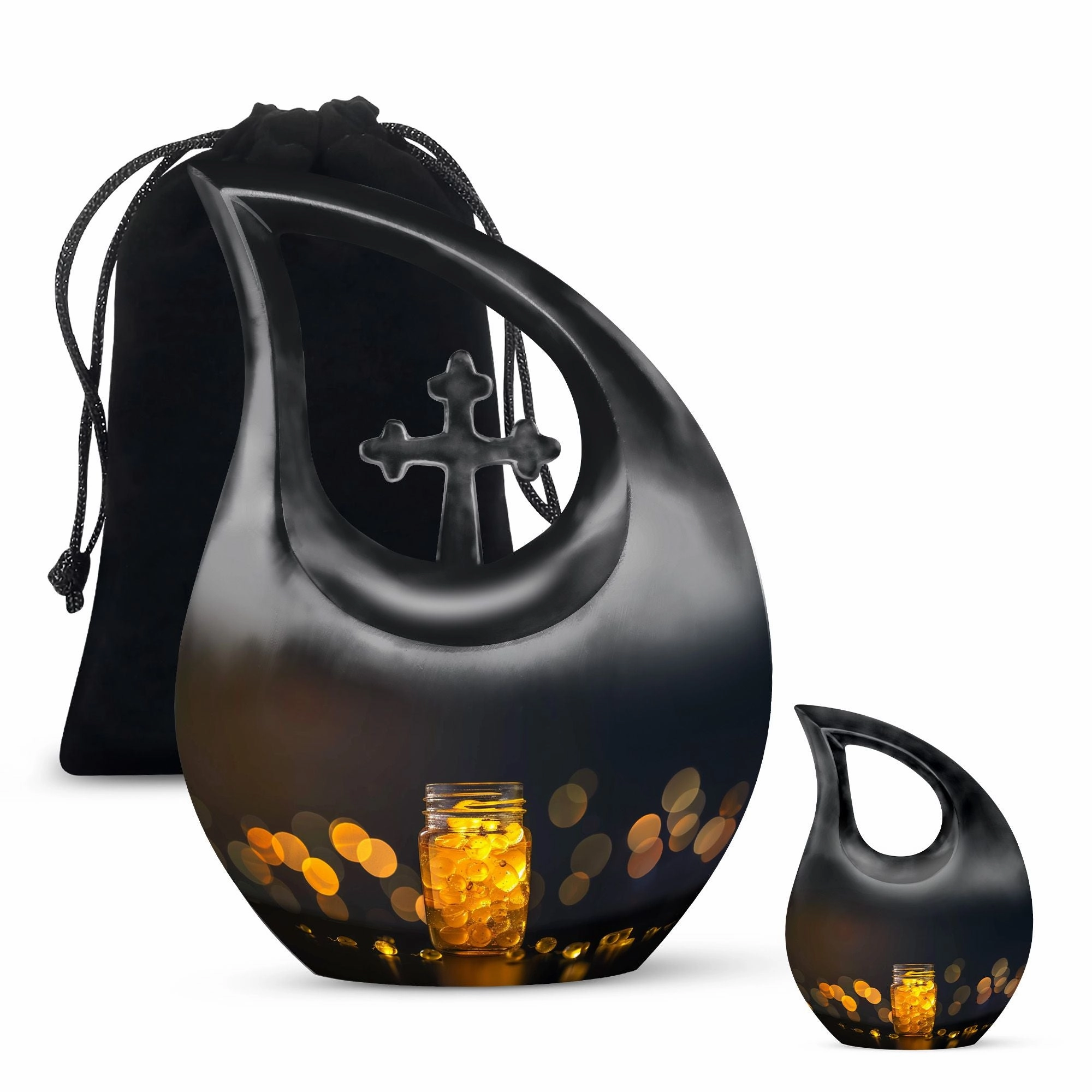 Pot Urn :  Container For Cremated Adult Human Ashes