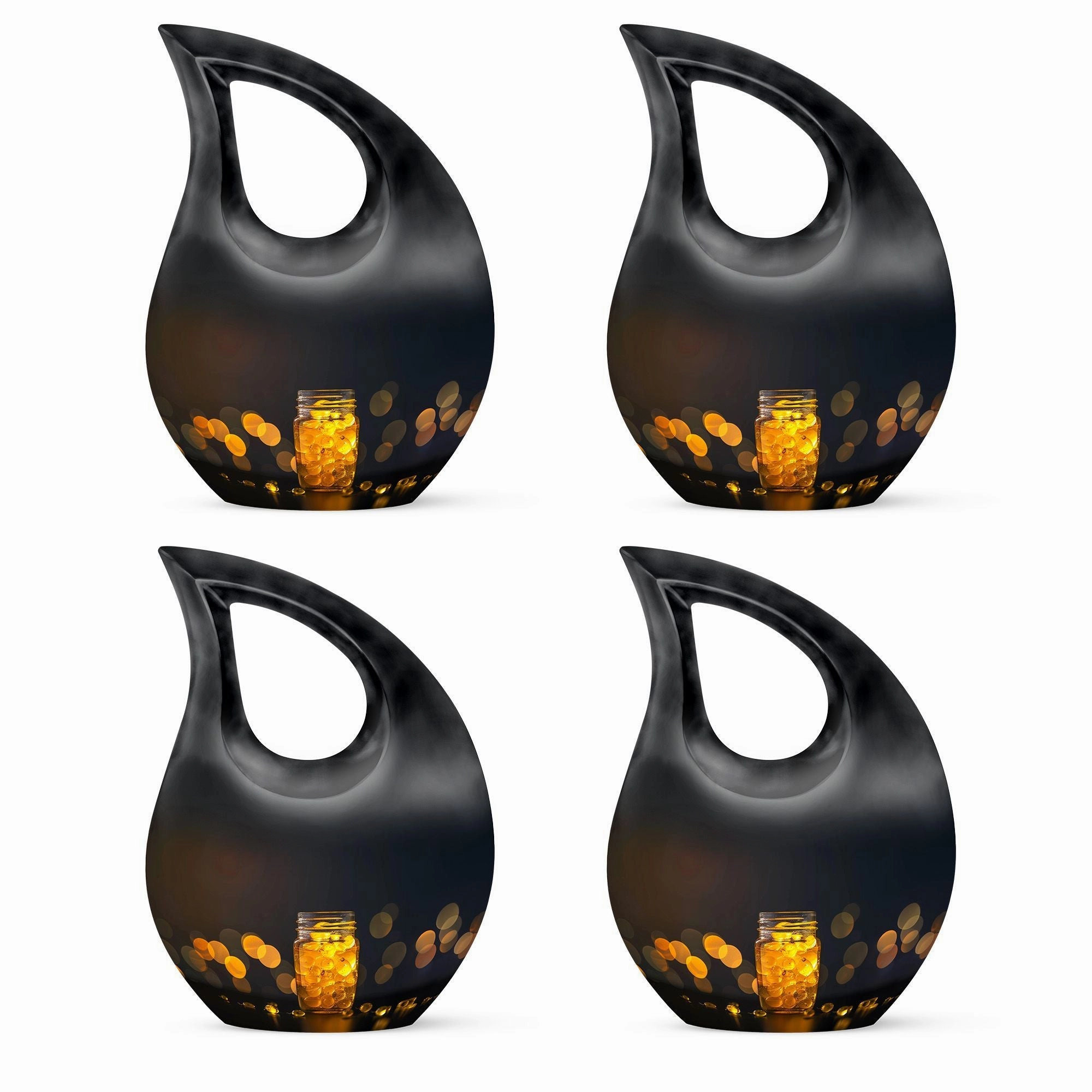 Pot Urn :  Container For Cremated Adult Human Ashes