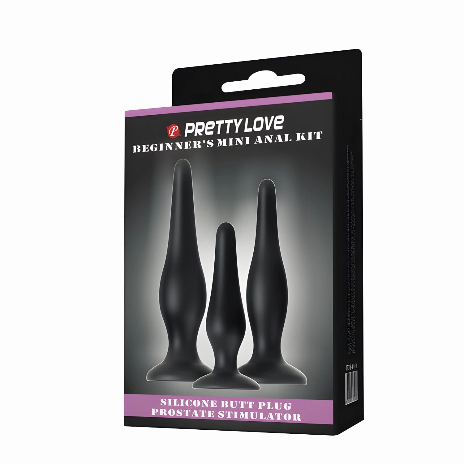 Pretty Love - Silicone Butt Plug Set (Black)