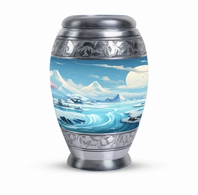 Puff Clouds Funeral Urn for Mother: Large Adult Urn for Cremation Ashes