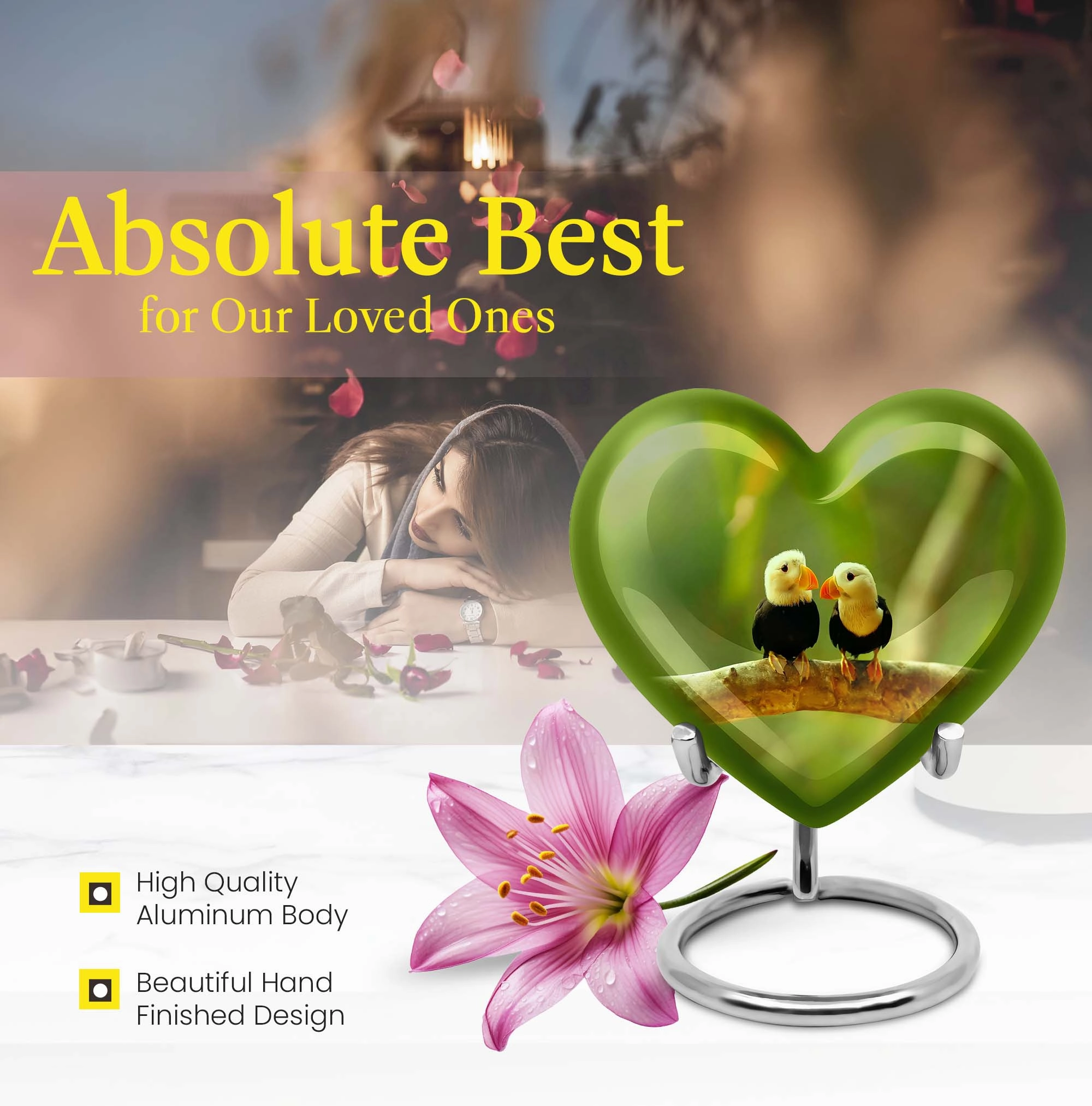 Puffin Bird Tribute - Exquisite Adult Cremation Urn For Ashes