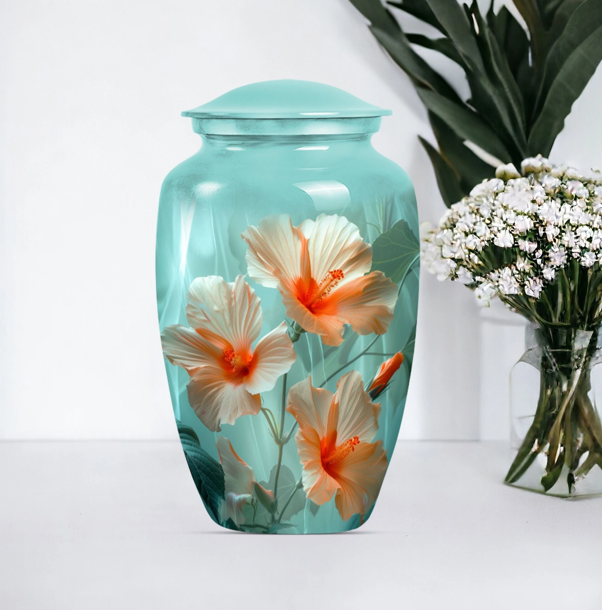 Purple Meadow Tribute - Flower & Burial Urn for Human Remembrance
