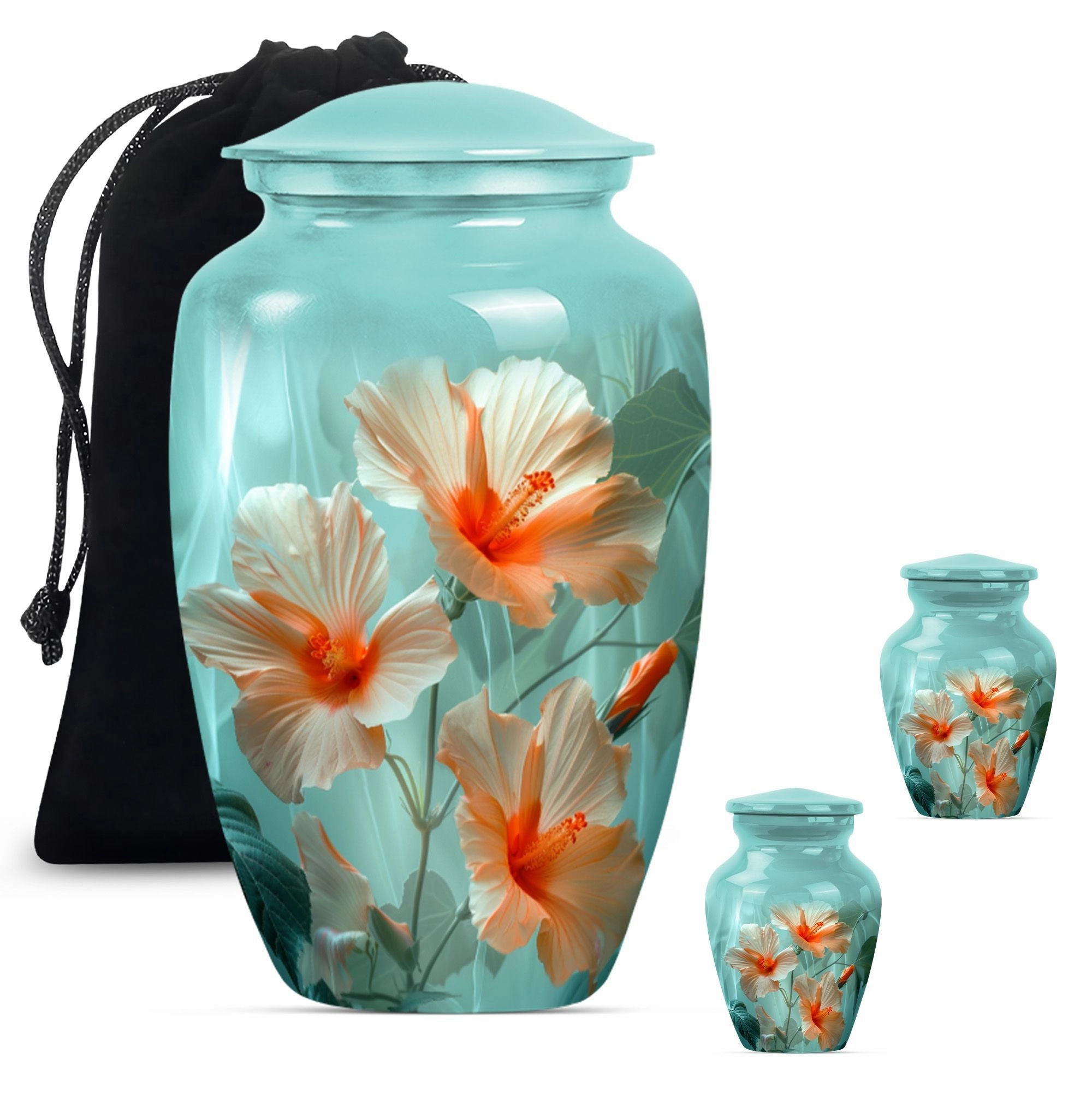 Purple Meadow Tribute - Flower & Burial Urn for Human Remembrance