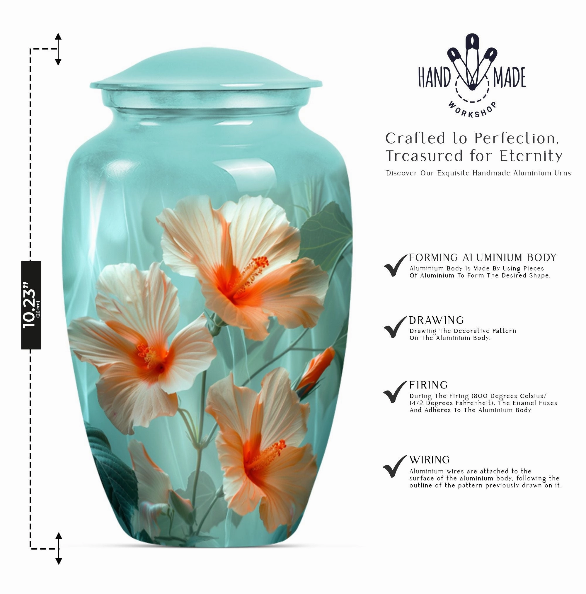 Purple Meadow Tribute - Flower & Burial Urn for Human Remembrance