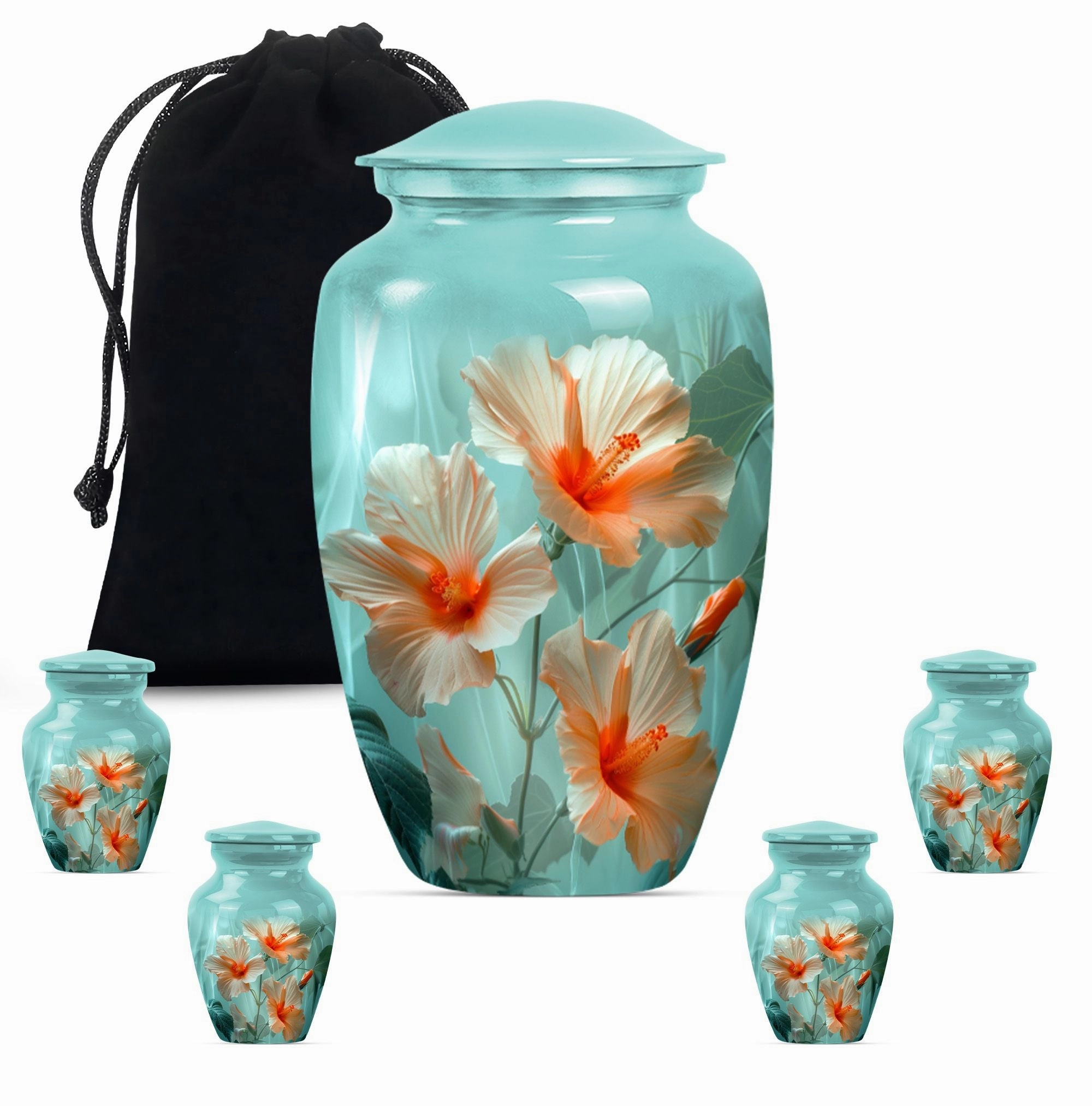Purple Meadow Tribute - Flower & Burial Urn for Human Remembrance