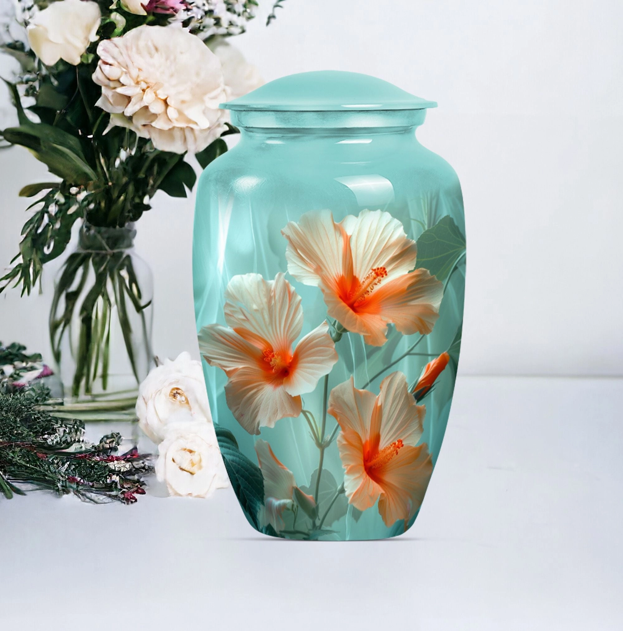 Purple Meadow Tribute - Flower & Burial Urn for Human Remembrance