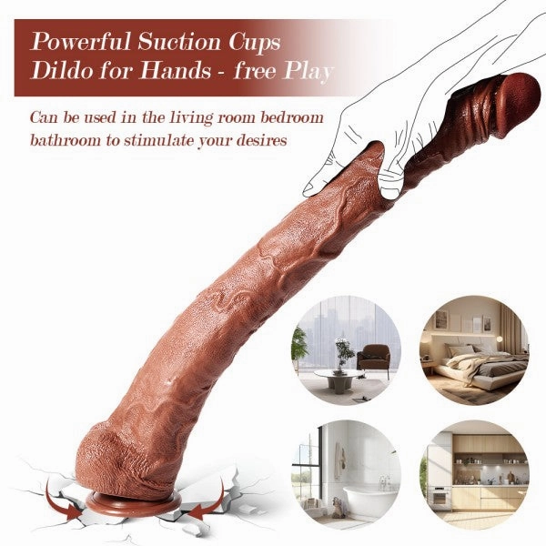 Realistic Anal Dildo 22" Super Long Dildos with Suction Cup Butt Plug Adult Sex Toy 【US Stock Available Only】