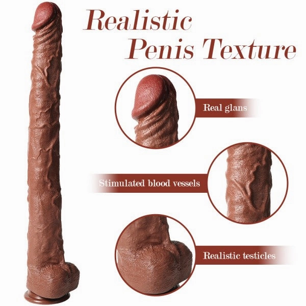 Realistic Anal Dildo 22" Super Long Dildos with Suction Cup Butt Plug Adult Sex Toy 【US Stock Available Only】