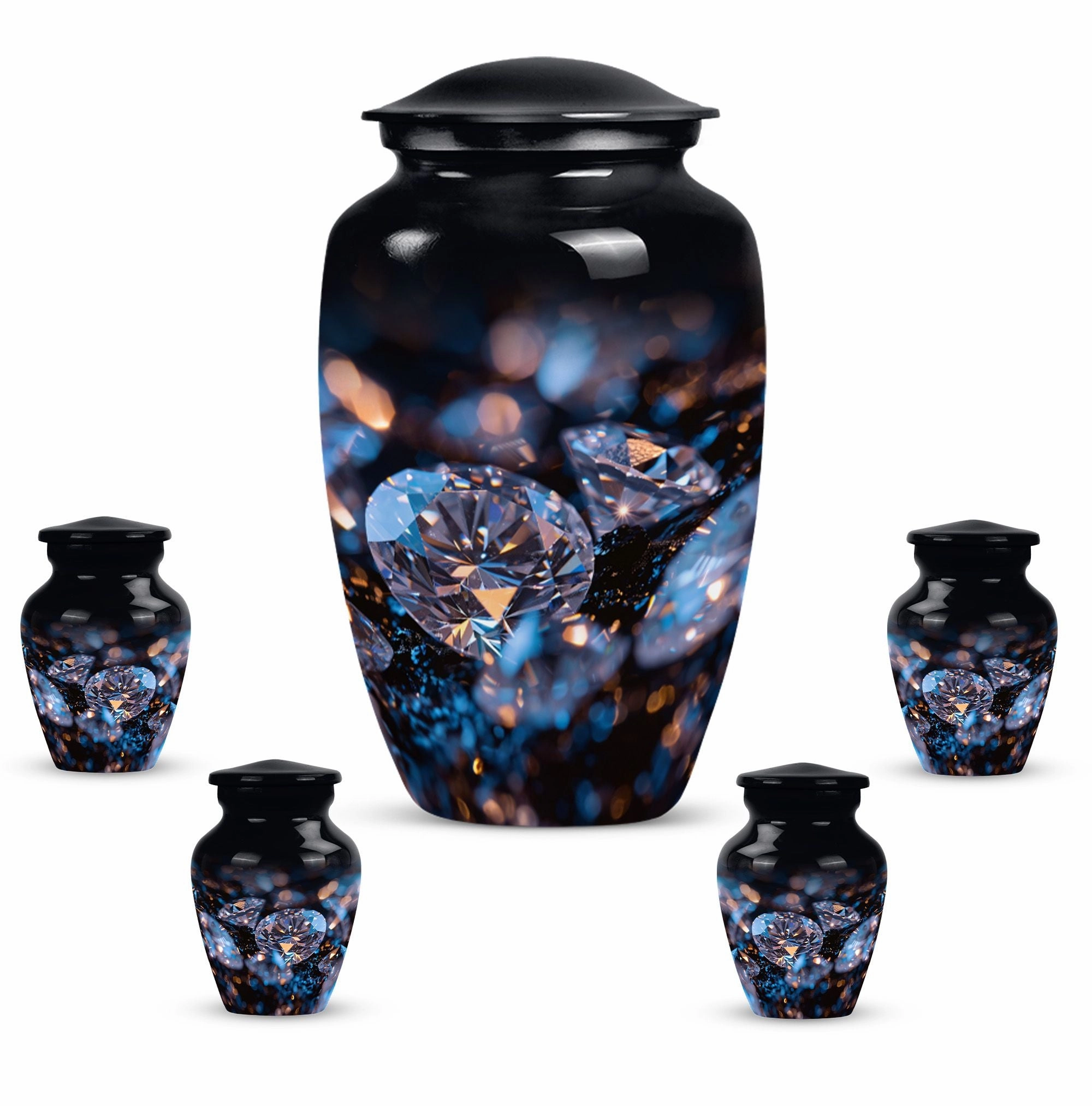 Remembrance Radiance: Diamond Cremation Urn for Adult Males
