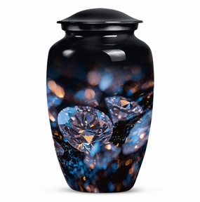 Remembrance Radiance: Diamond Cremation Urn for Adult Males