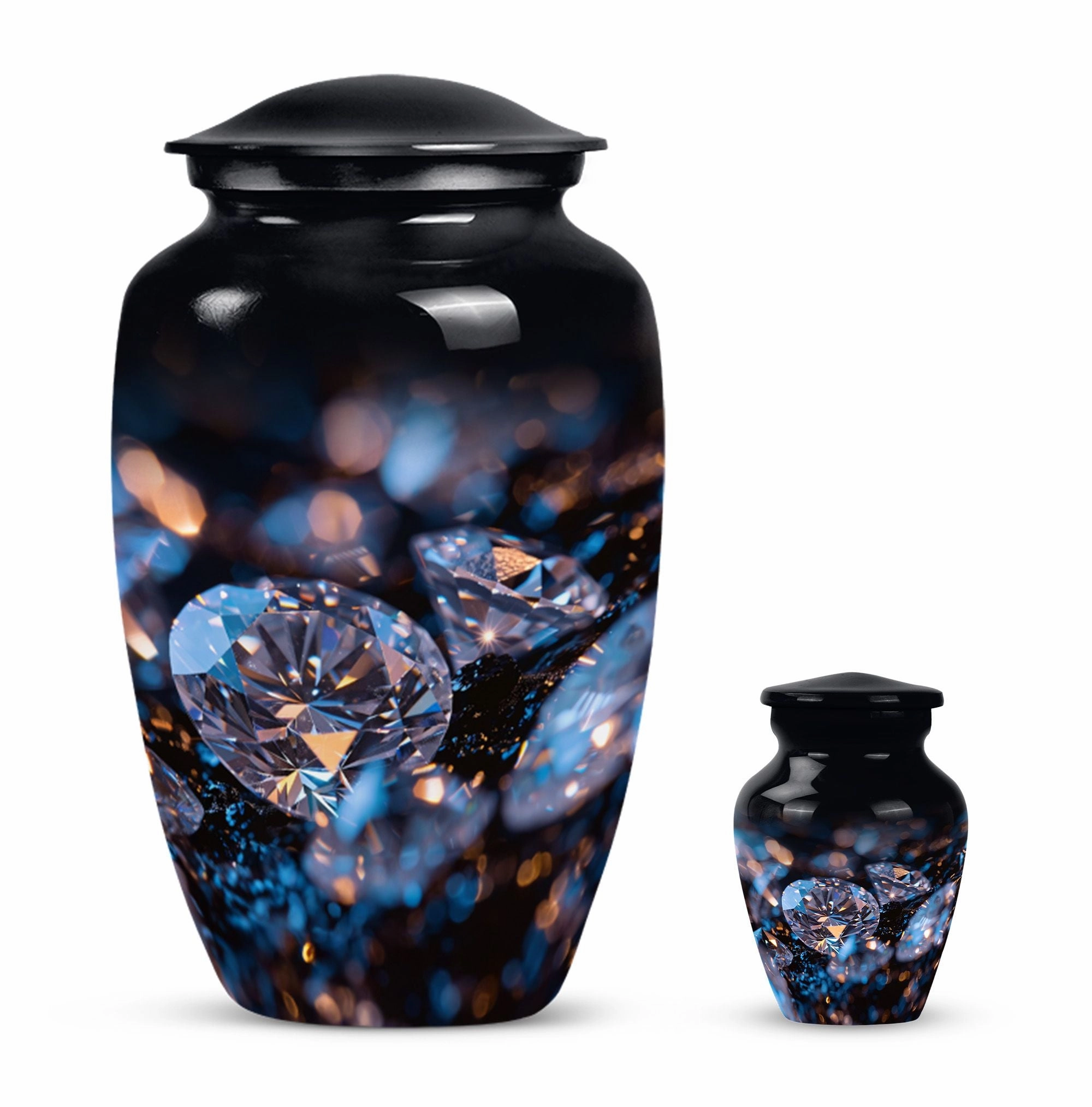Remembrance Radiance: Diamond Cremation Urn for Adult Males