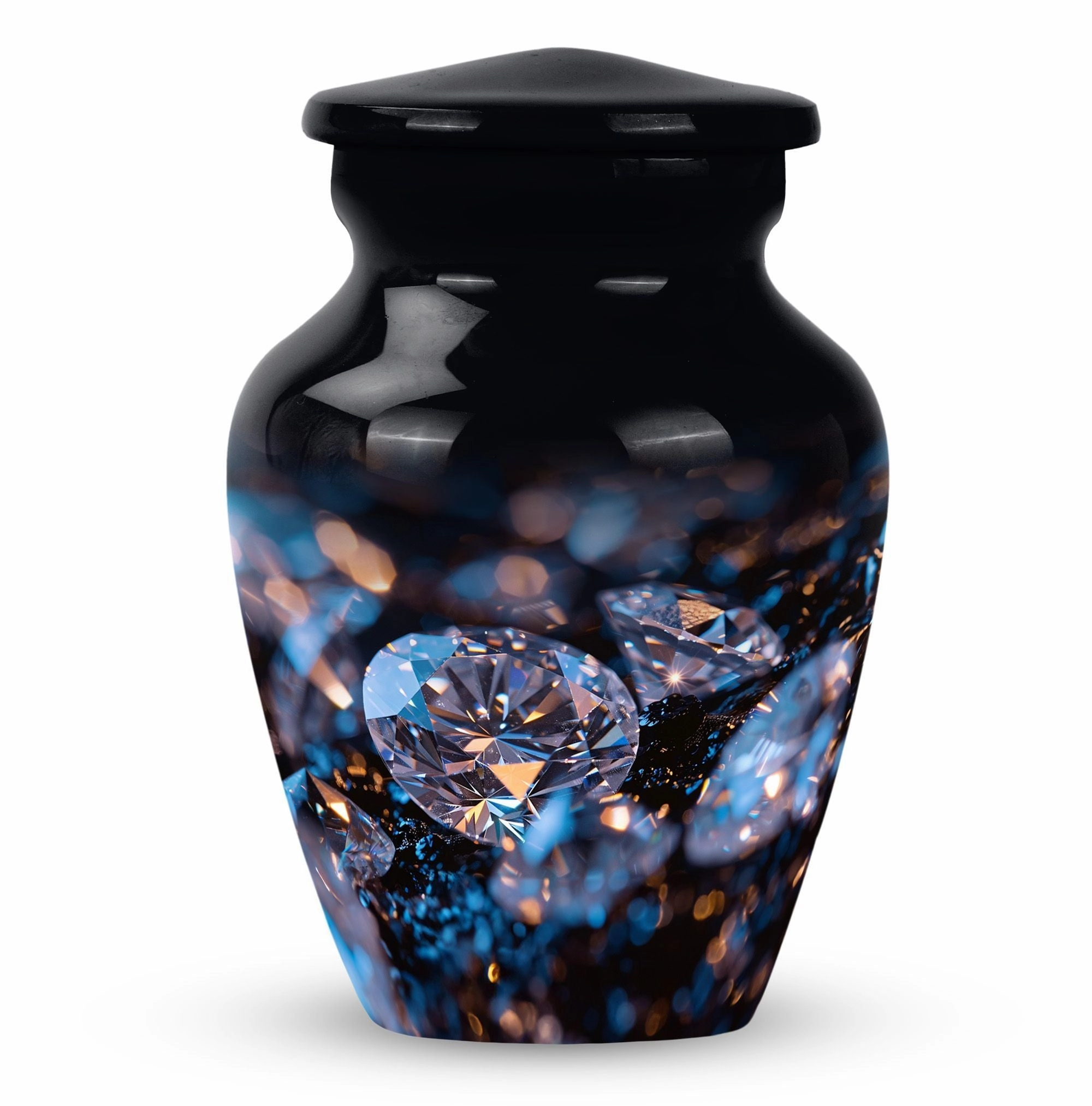 Remembrance Radiance: Diamond Cremation Urn for Adult Males