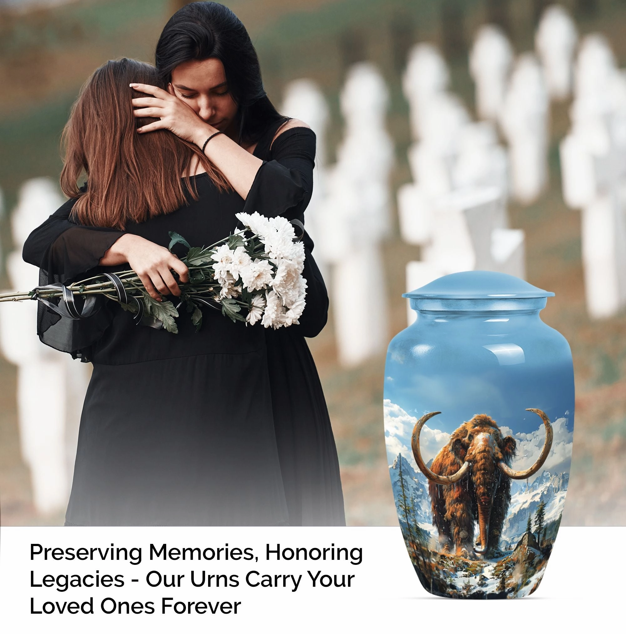 Resplendent Memorial Mammoth Urn - Affectionate Homage