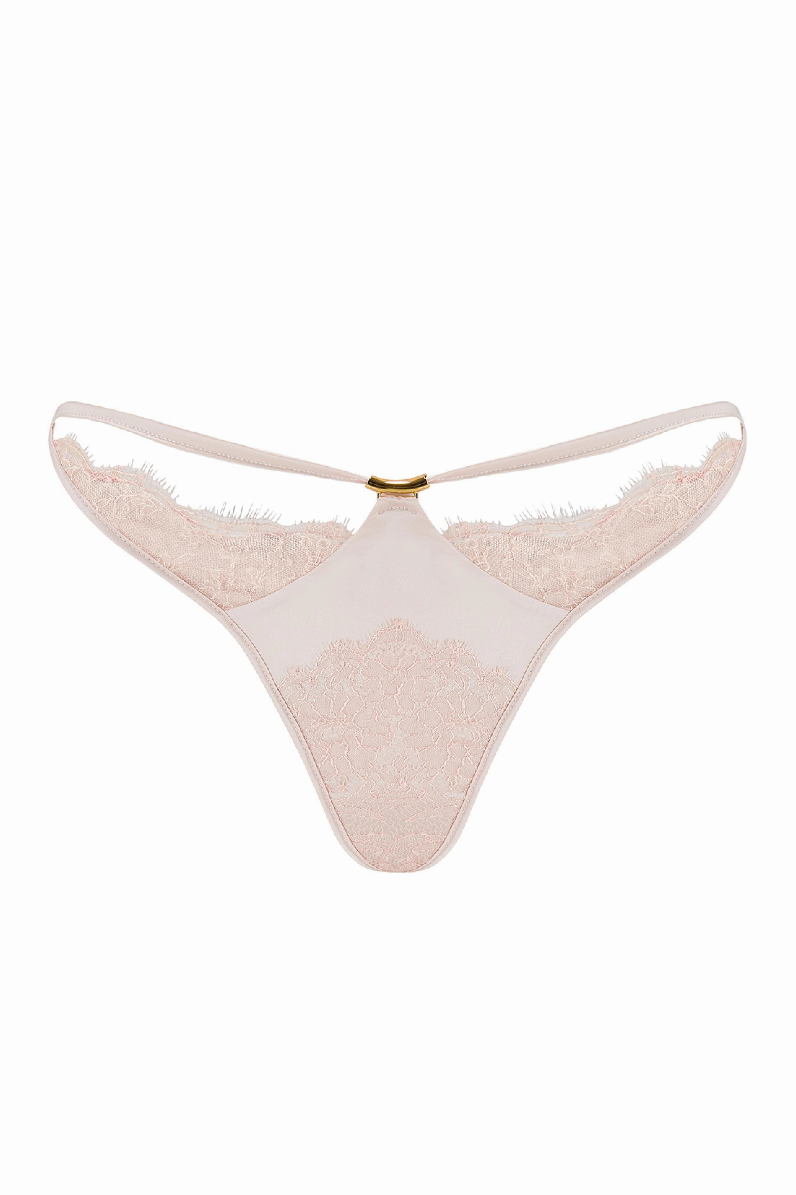 Rosalia Thong in Oyster Blush