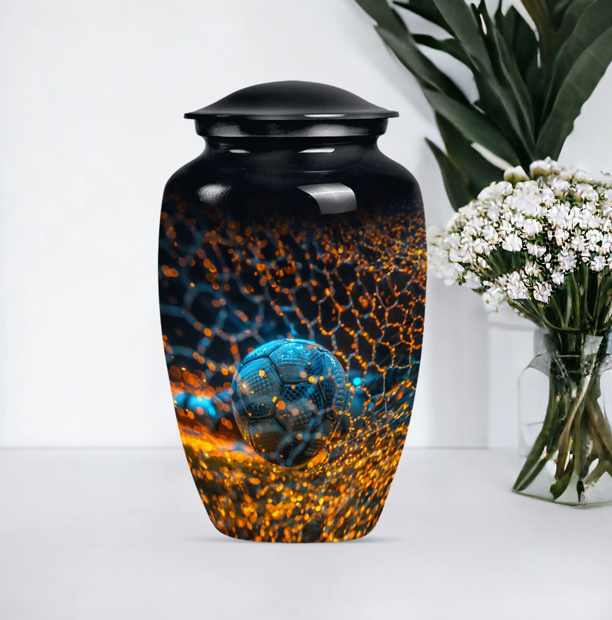Soccer Urn Tribute: Dignified Memorial Urn for Adult Males