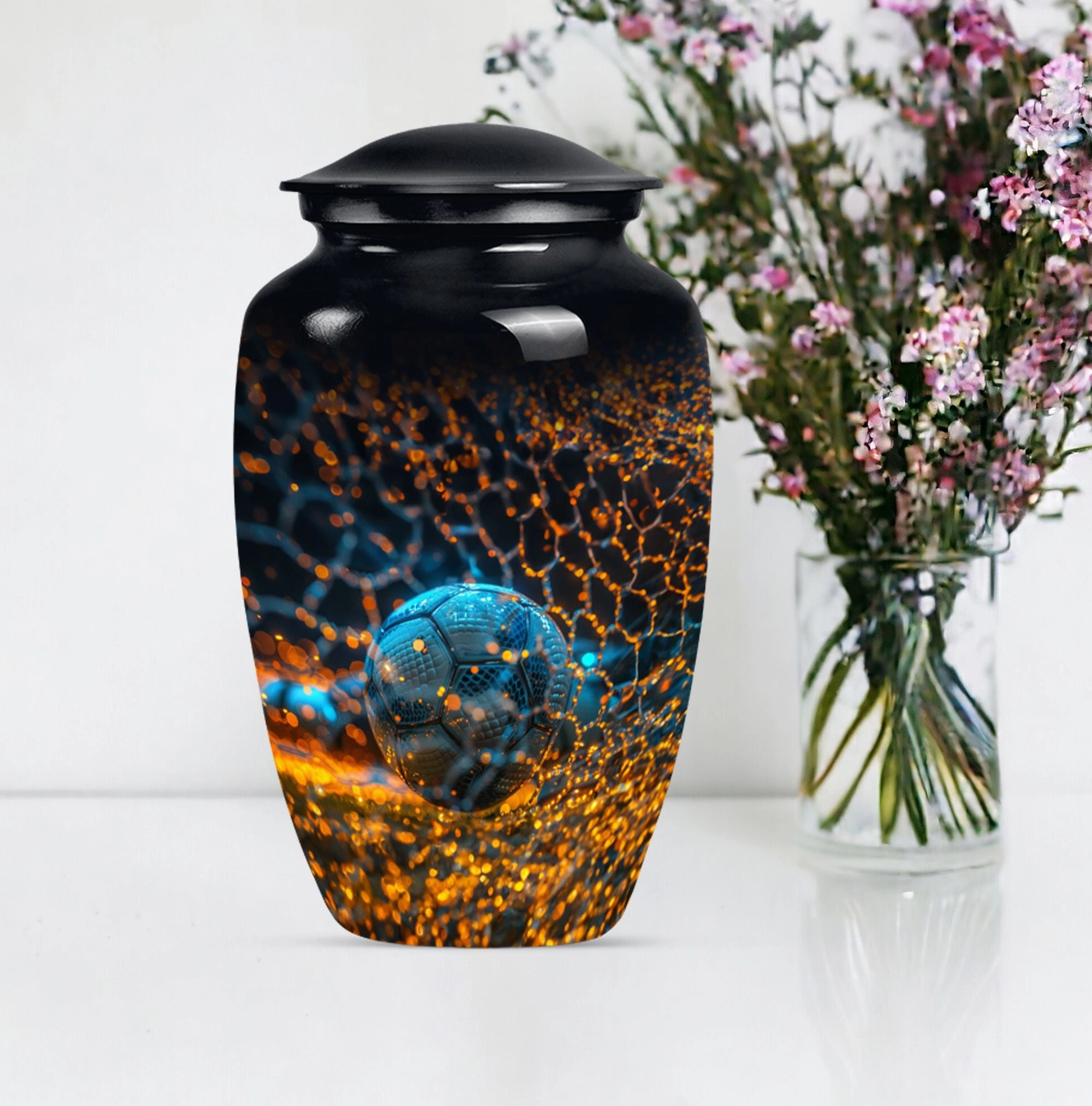 Soccer Urn Tribute: Dignified Memorial Urn for Adult Males