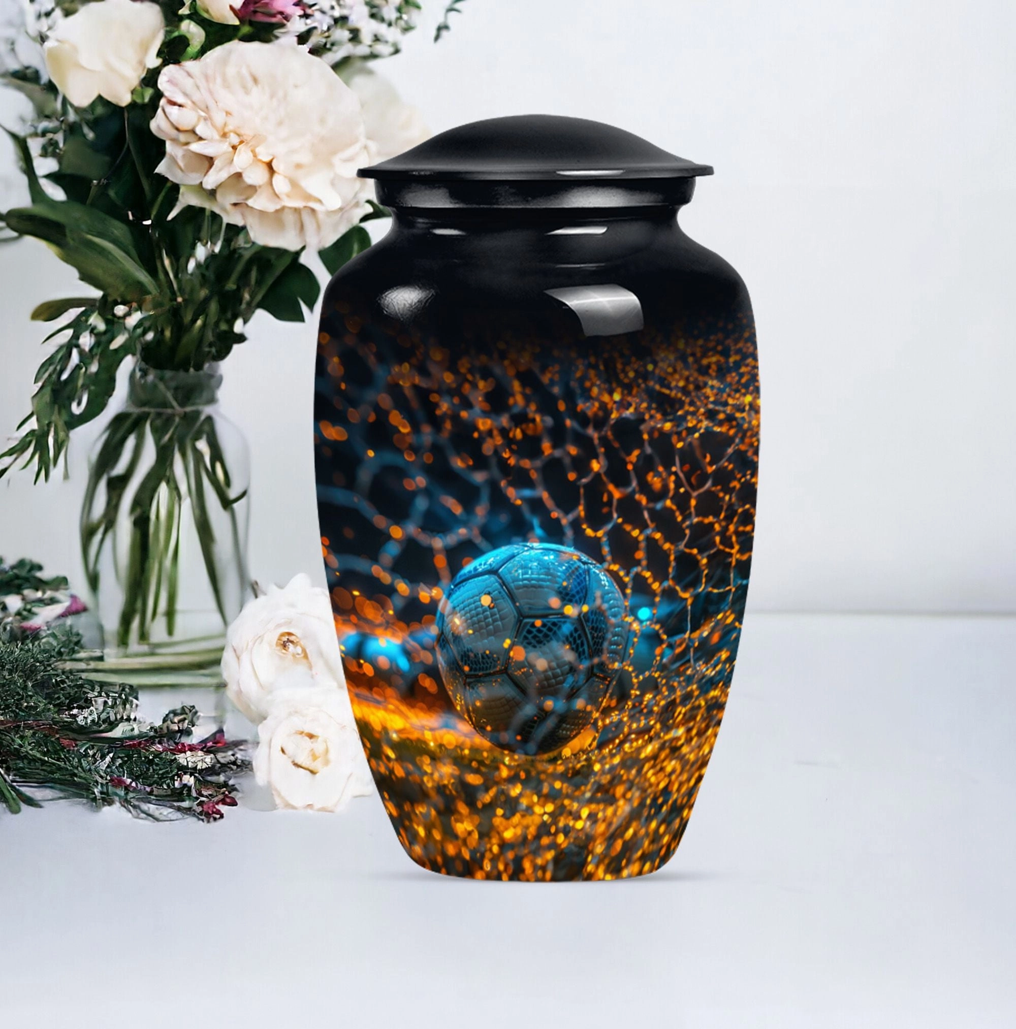 Soccer Urn Tribute: Dignified Memorial Urn for Adult Males