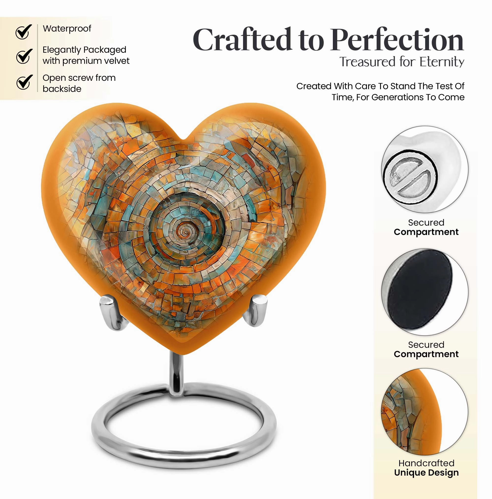 Spiral Serenity: Human Ashes Memorial Urn For Adult