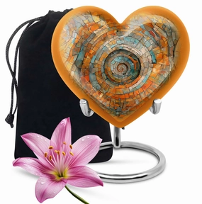 Spiral Serenity: Human Ashes Memorial Urn For Adult