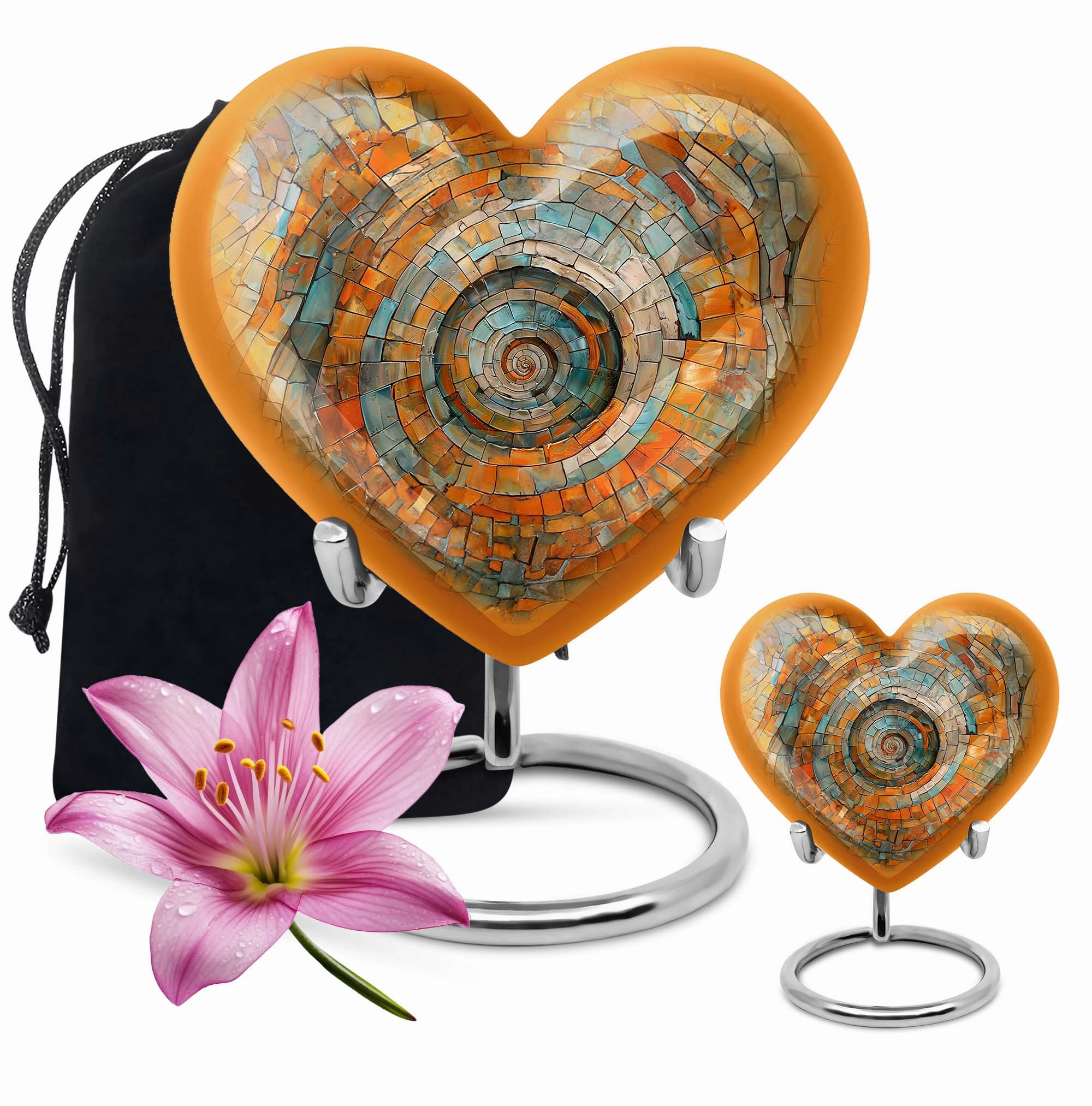 Spiral Serenity: Human Ashes Memorial Urn For Adult