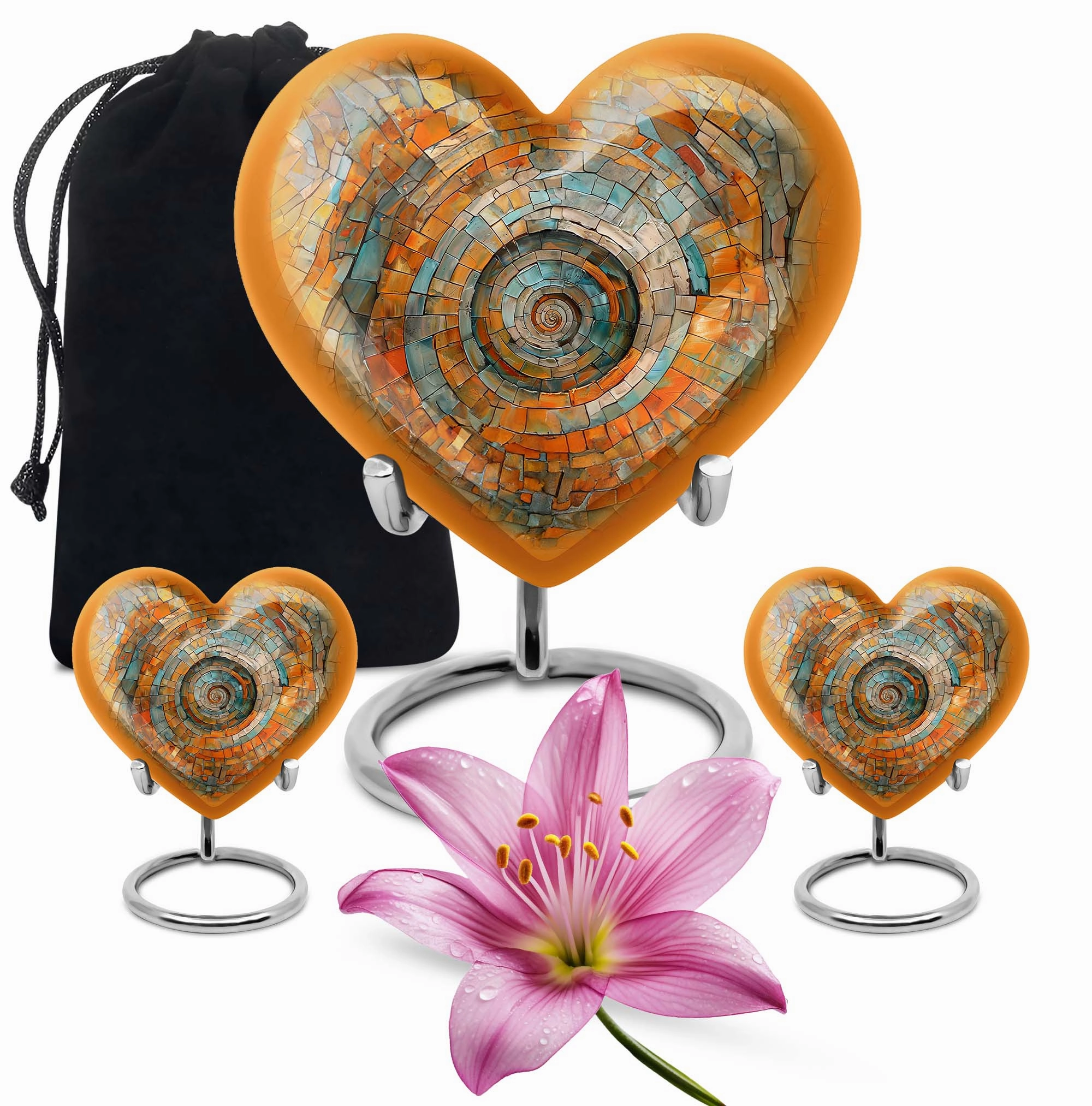 Spiral Serenity: Human Ashes Memorial Urn For Adult