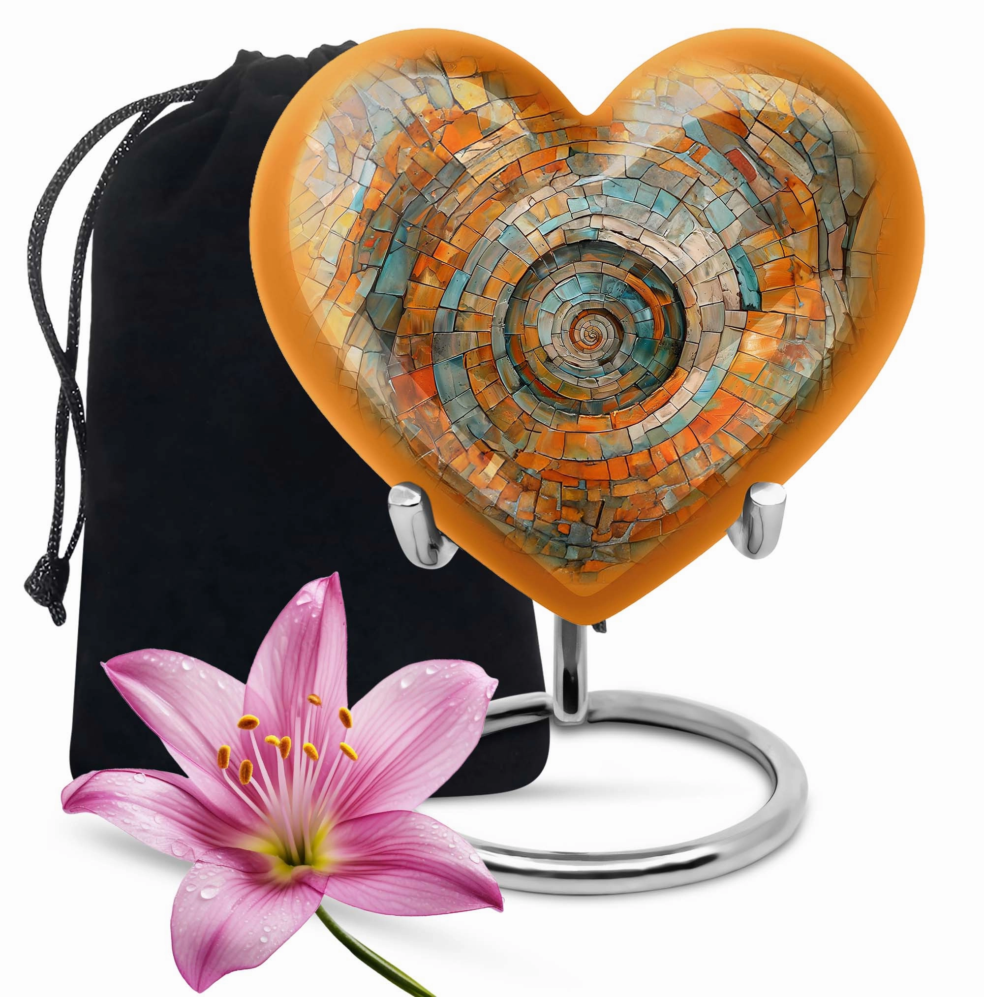 Spiral Serenity: Human Ashes Memorial Urn For Adult