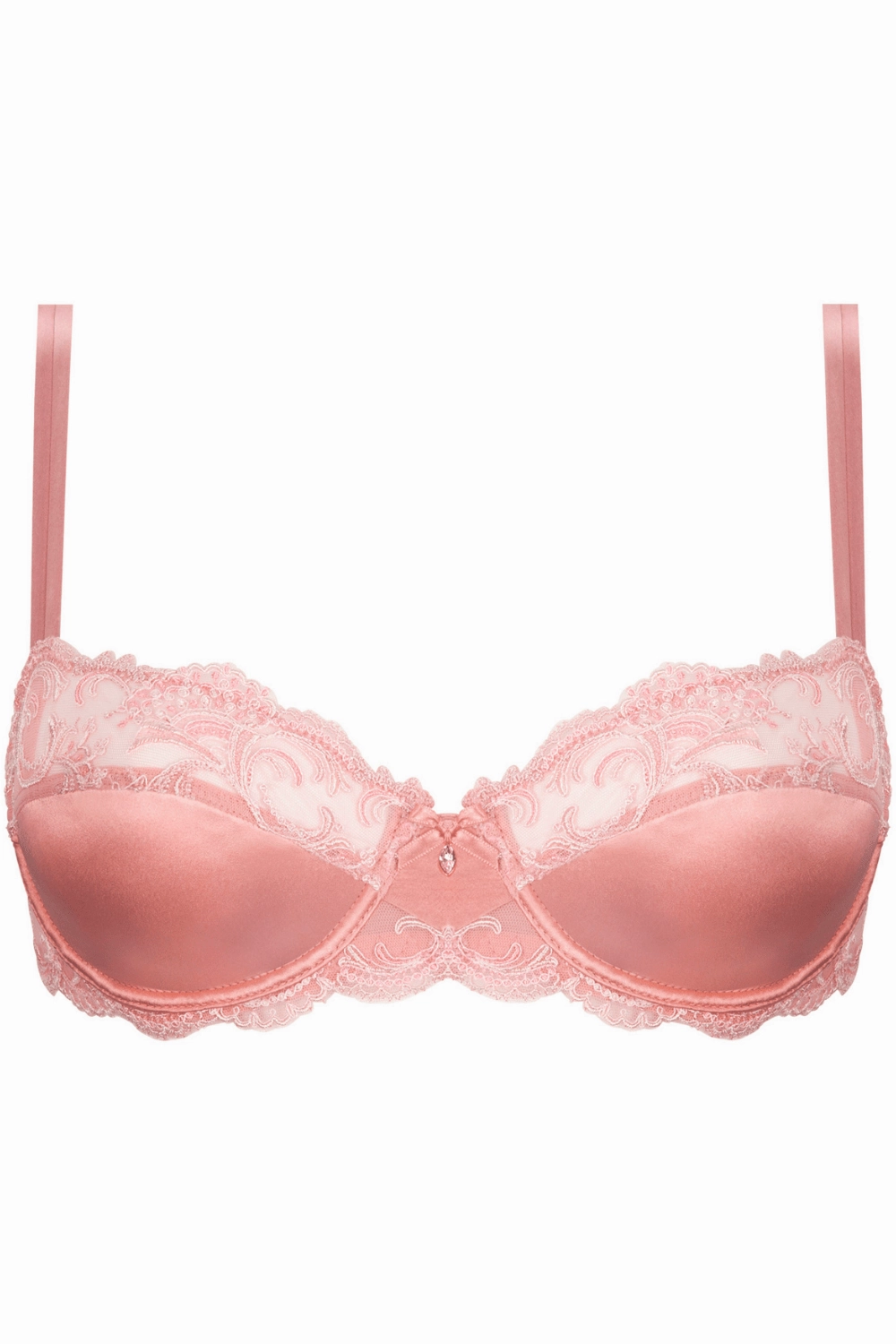 Splendeur Soie Half Cup Bra Rose