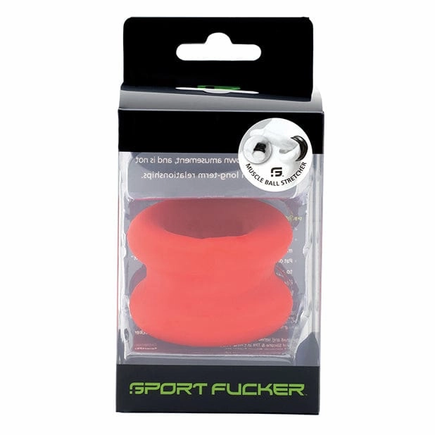 Sport F*cker - Muscle Ball Stretcher Cock Ring (Red)