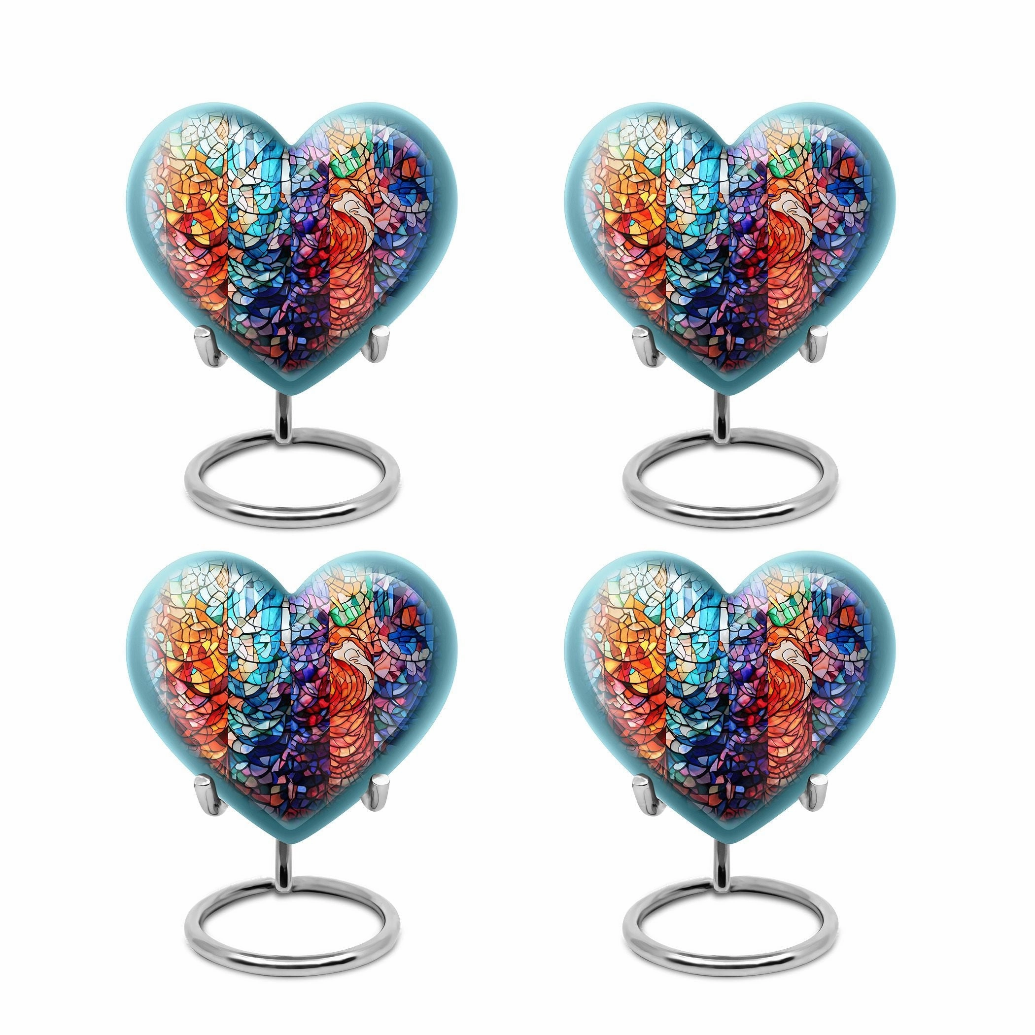 Stained Glass Elegance: Funeral Cremation Tribute Urn For Women