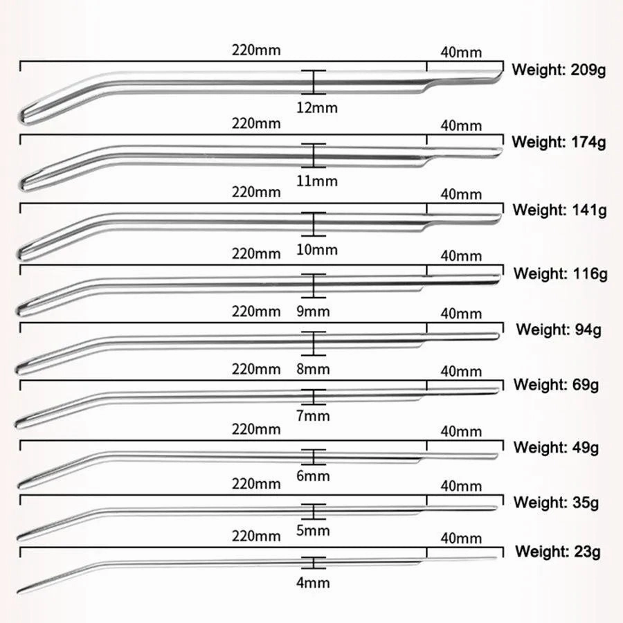Stainless Steel Male Urethral Sounds