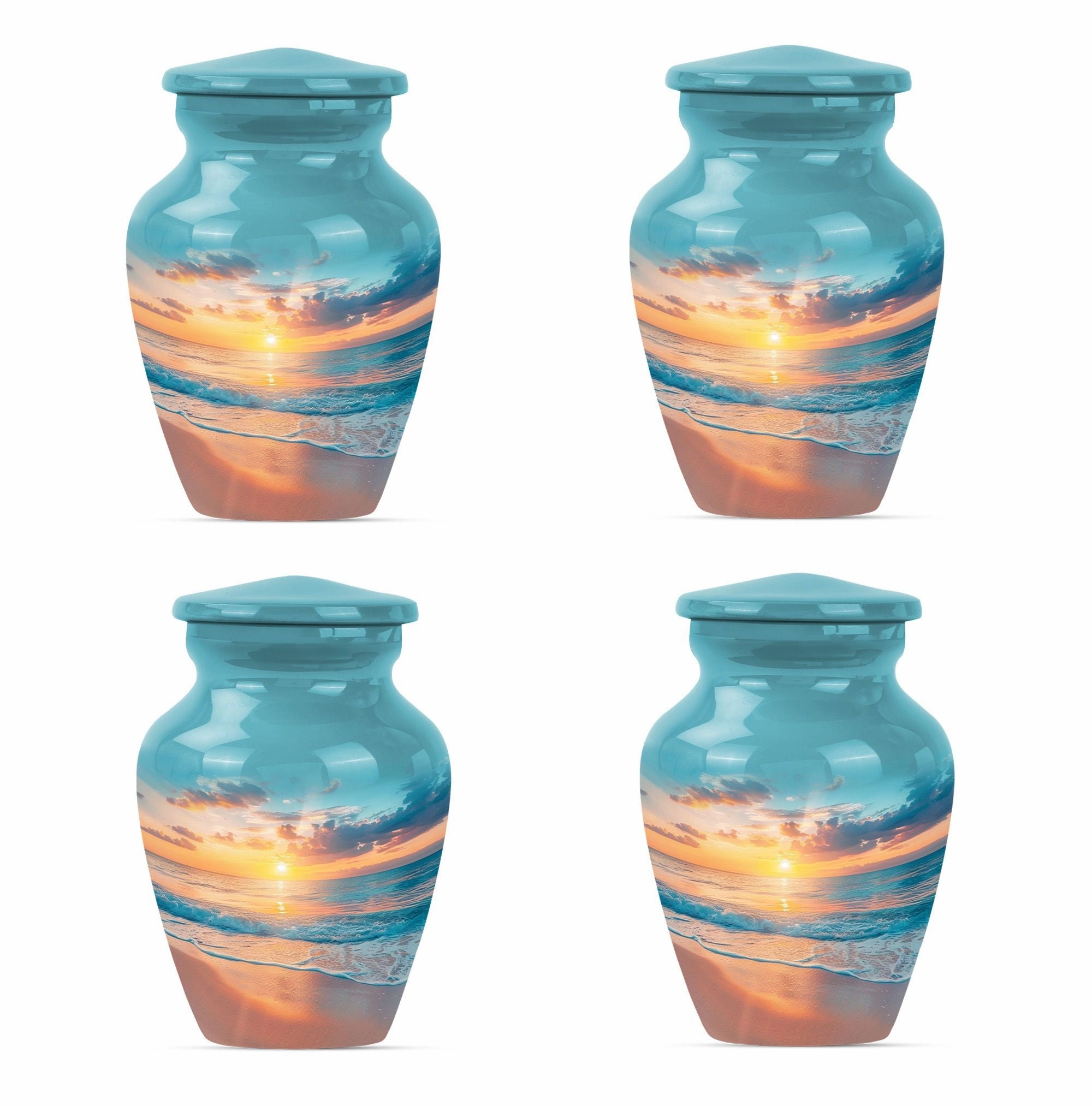 Sunset Beach Memorial: Restful Harbour Adult Ashes Eternity Urn